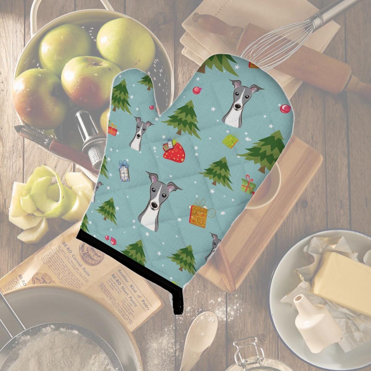 Picture of Carolines Treasures BB5025OVMT Christmas Italian Greyhound Oven Mitt