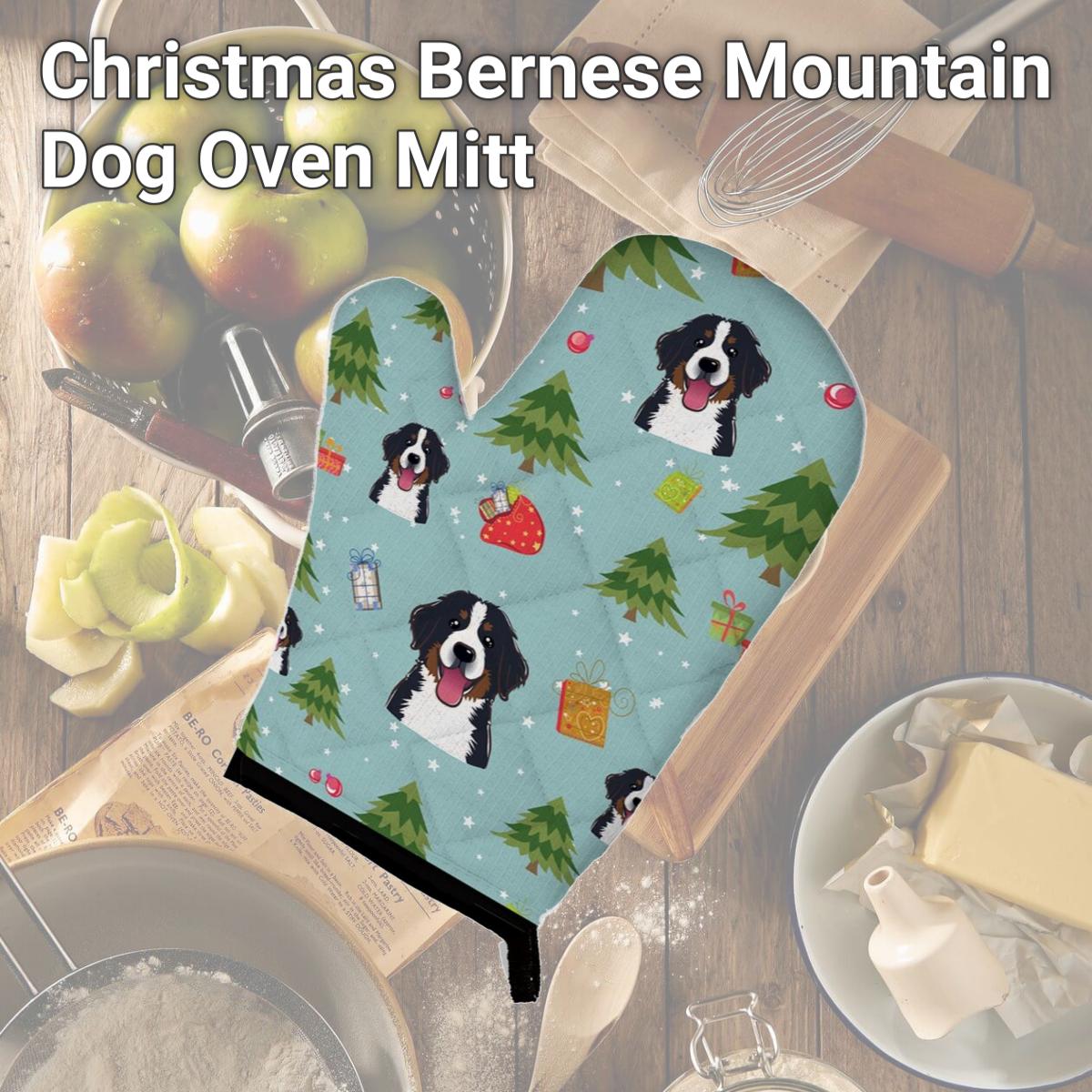 Picture of Carolines Treasures BB5026OVMT Christmas Bernese Mountain Dog Oven Mitt