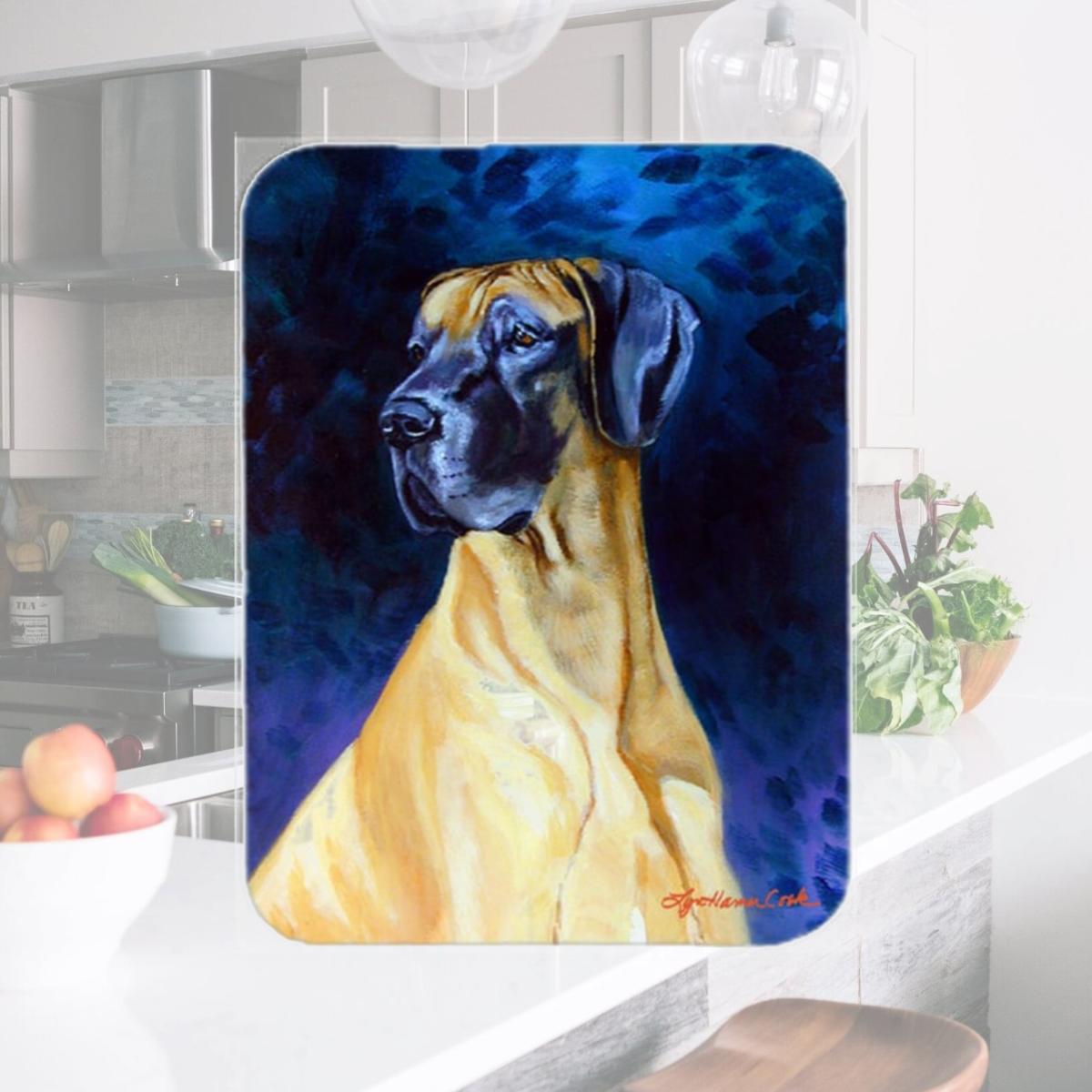 Picture of Carolines Treasures 7277LCB Great Dane Glass Cutting Board - Large- 15 x 12 in.