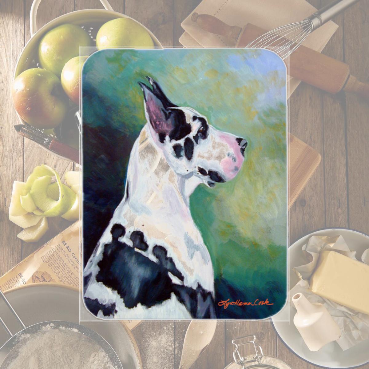 Picture of Carolines Treasures 7278LCB Great Dane Glass Cutting Board - Large- 15 x 12 in.