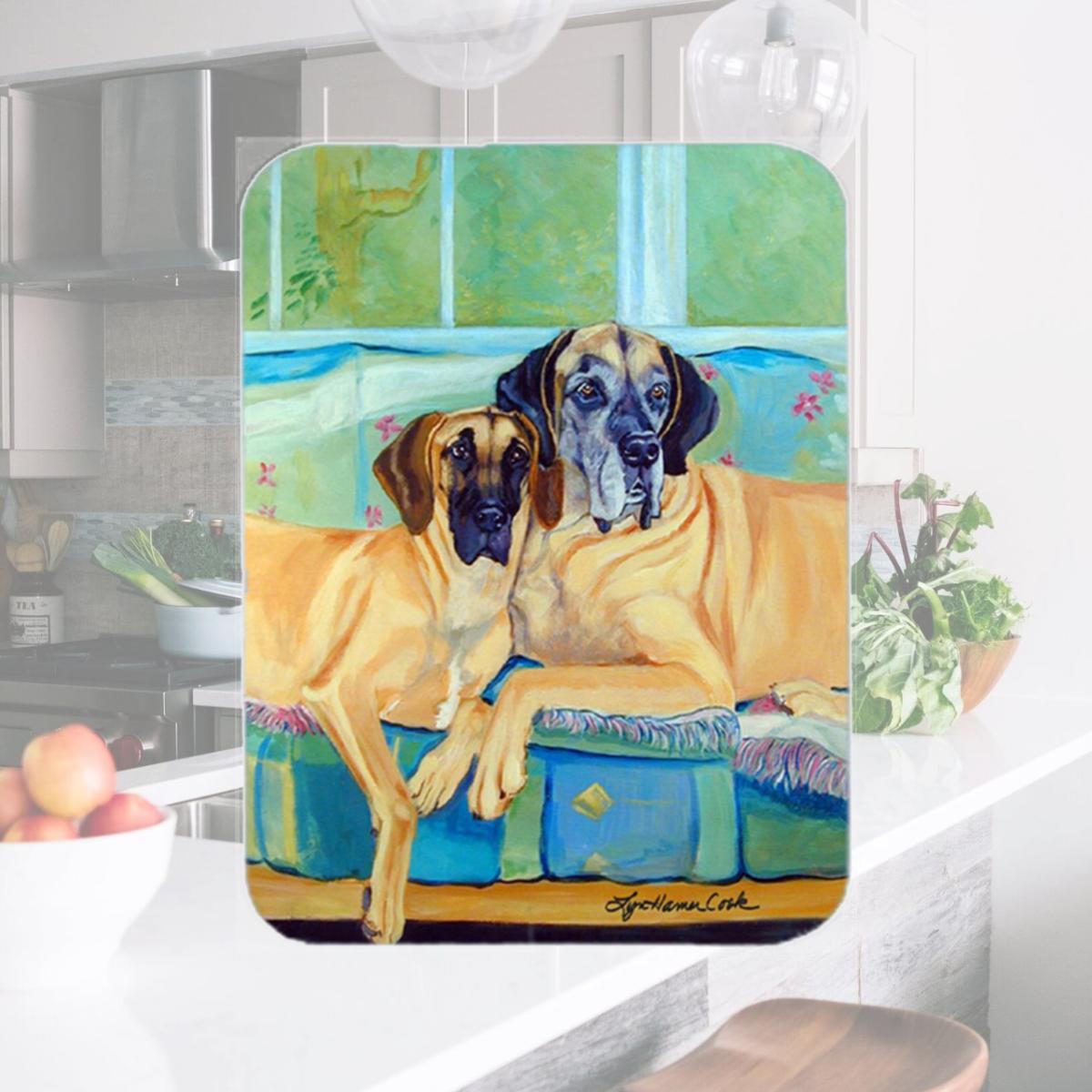 Picture of Carolines Treasures 7280LCB Great Dane Glass Cutting Board - Large- 15 x 12 in.