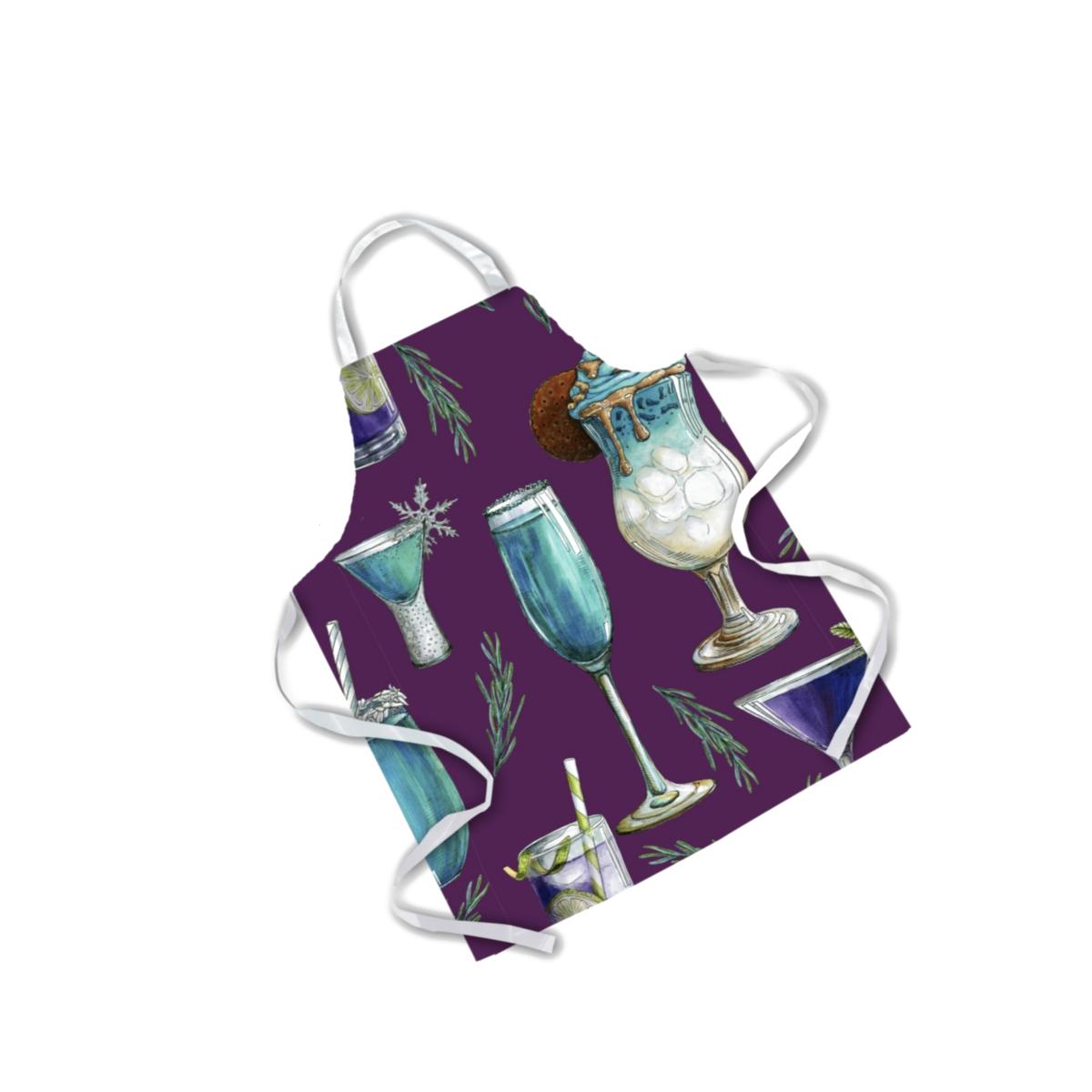 Picture of Carolines Treasures BB5204APRON Drinks & Cocktails Purple Apron
