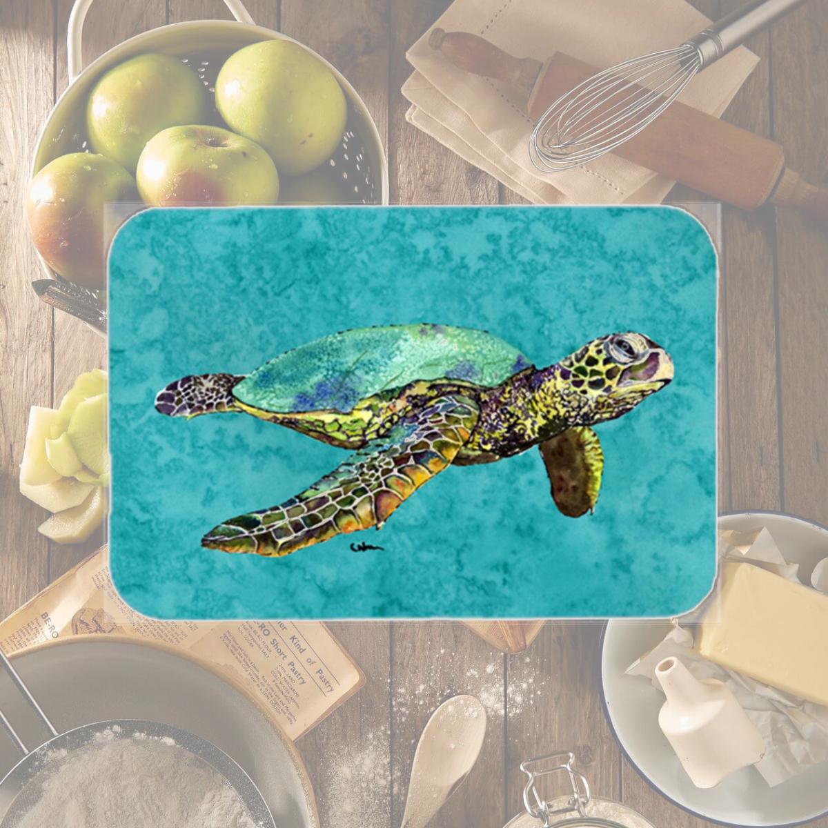 Picture of Carolines Treasures 8659LCB Turtle Glass Cutting Board - Large- 15 x 12 in.