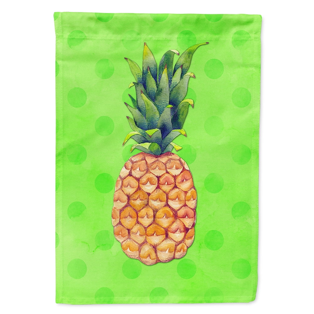 Pineapple Green Polkadot Flag Canvas, House Size