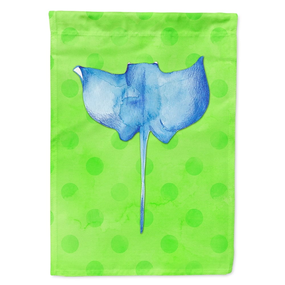 BB8235CHF Sting Ray Green Polkadot Flag Canvas, House Size