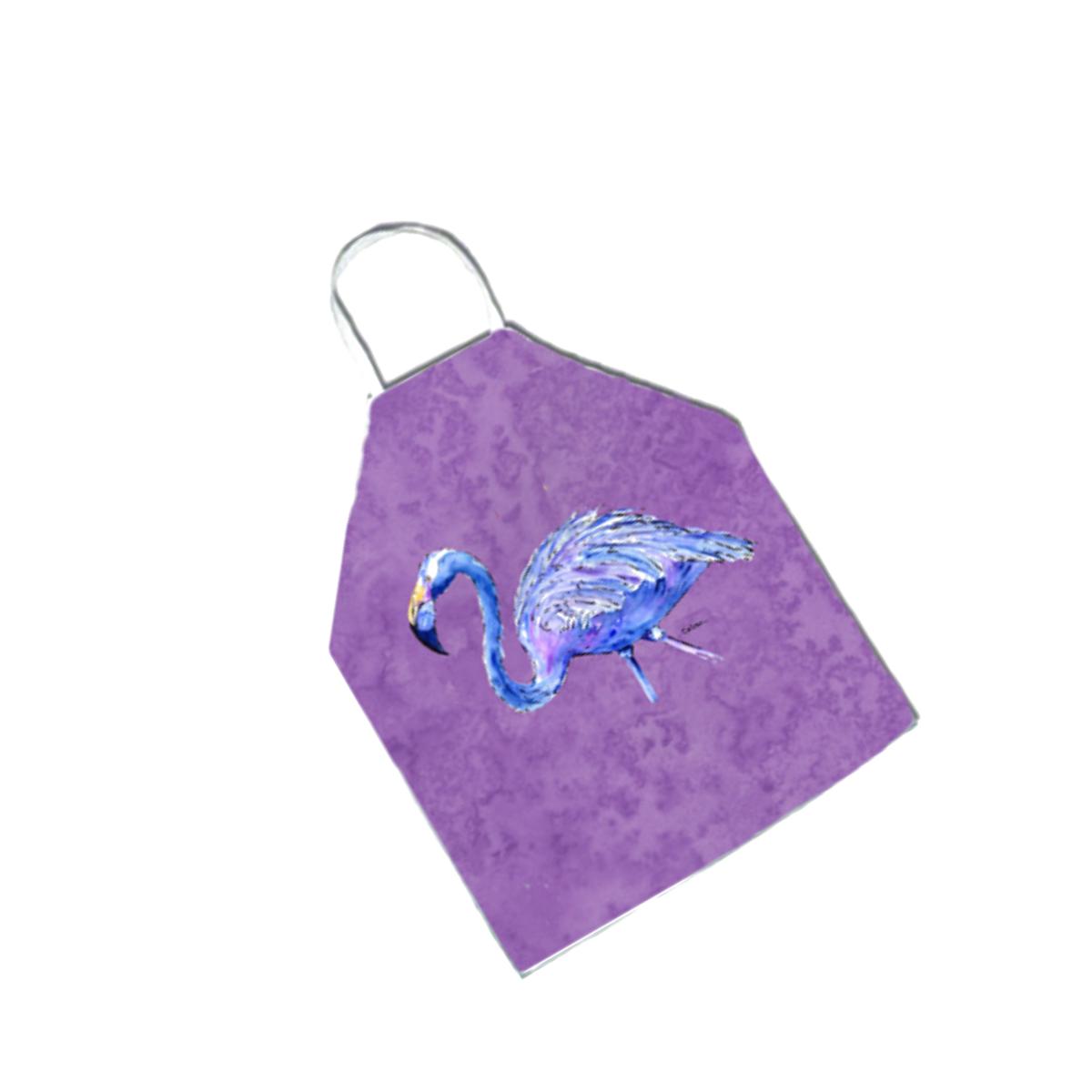 Picture of Carolines Treasures 8874APRON 27 H x 31 W in. Flamingo on Purple Apron