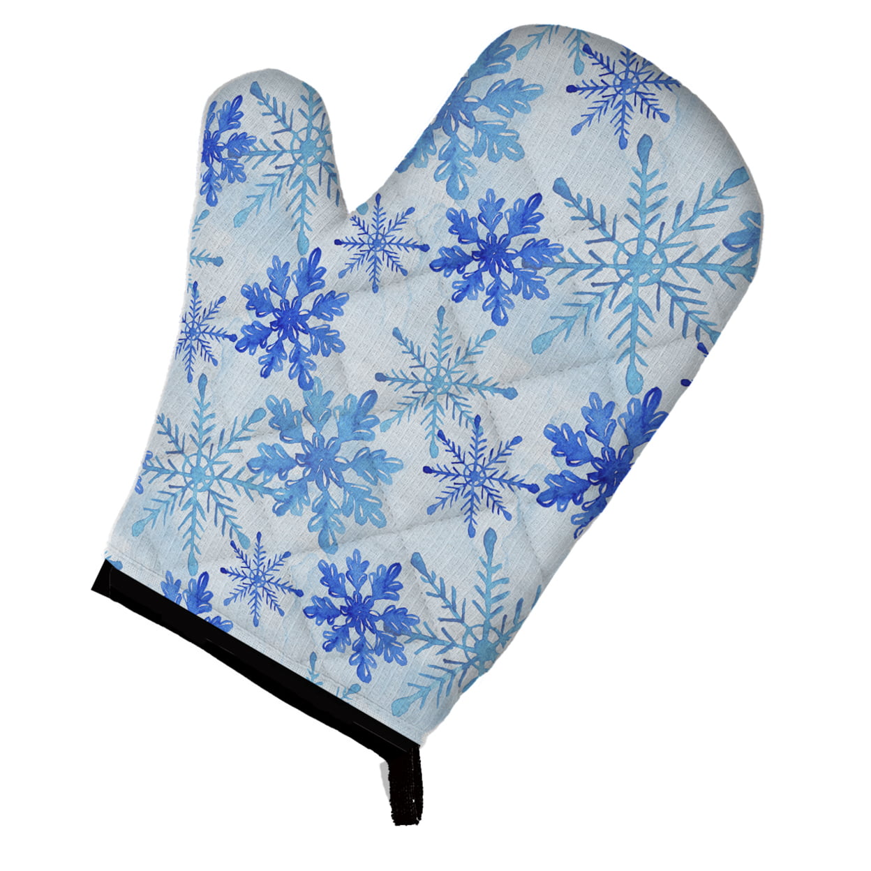 Bb7484ovmt Blue Snowflakes Watercolor Oven Mitt
