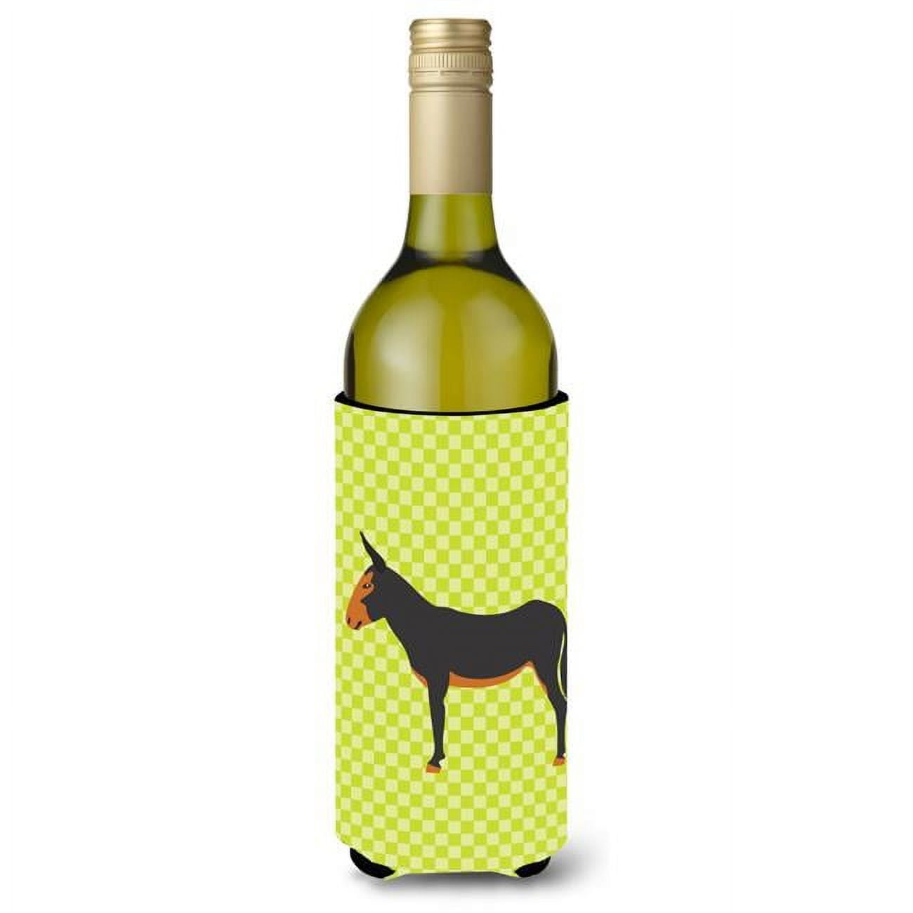 Bb7681literk Catalan Donkey Green Wine Bottle Beverge Insulator Hugger