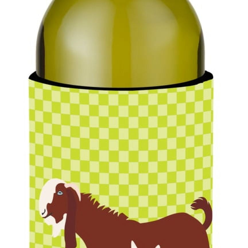 Bb7716literk Jamnapari Goat Green Wine Bottle Beverge Insulator Hugger