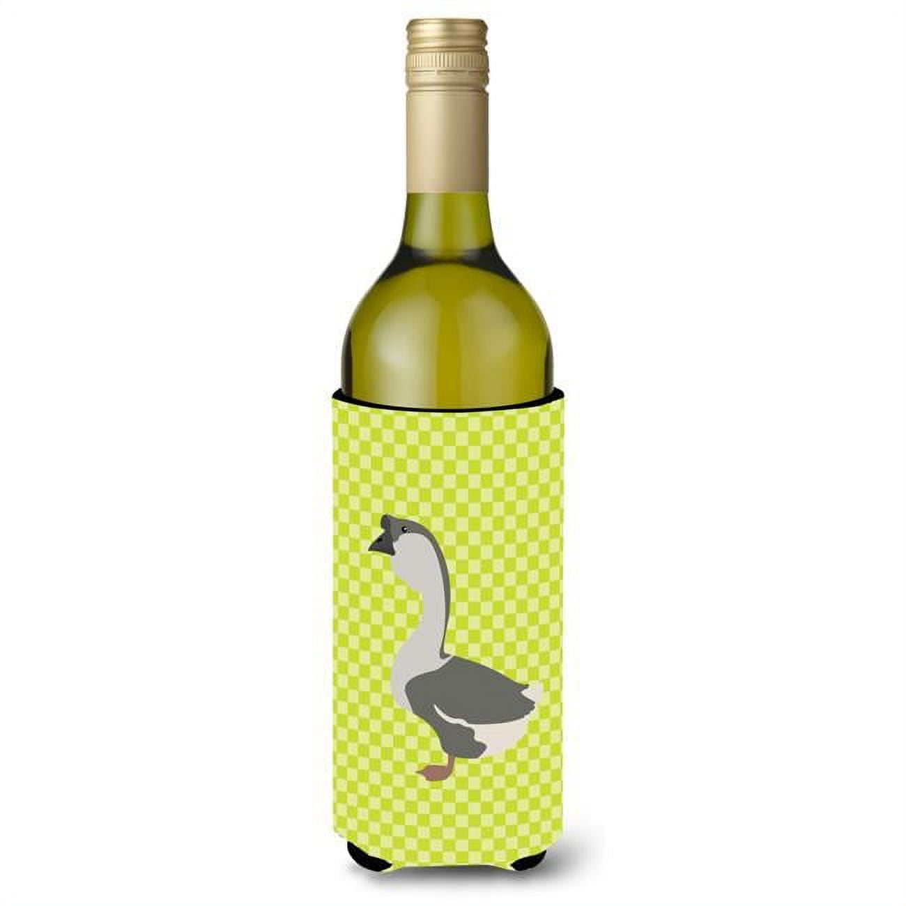 African Goose Green Wine Bottle Beverge Insulator Hugger