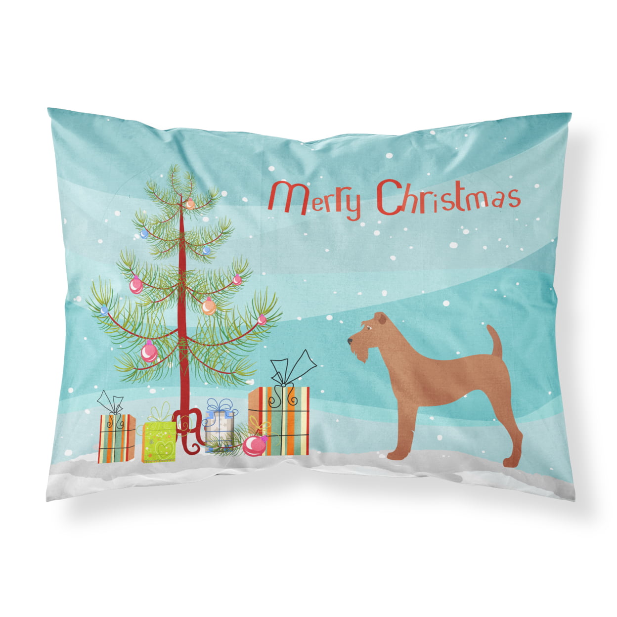 Bb8438pillowcase Irish Terrier Christmas Fabric Standard Pillowcase