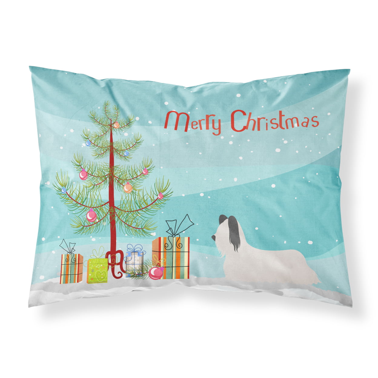 Bb8440pillowcase Skye Terrier Christmas Fabric Standard Pillowcase