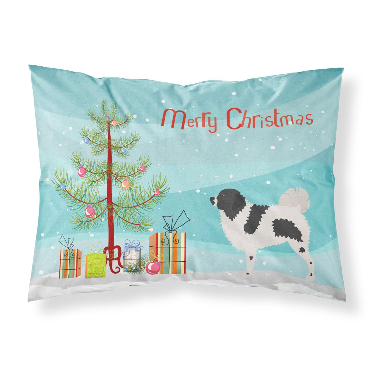 Bb8444pillowcase Wetterhoun Frisian Water Dog Christmas Fabric Standard Pillowcase