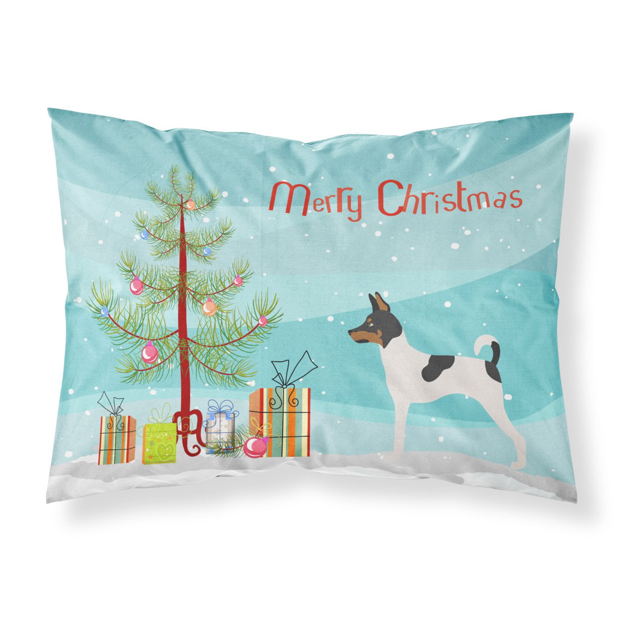 Bb8468pillowcase American Toy Fox Terrier Christmas Fabric Standard Pillowcase