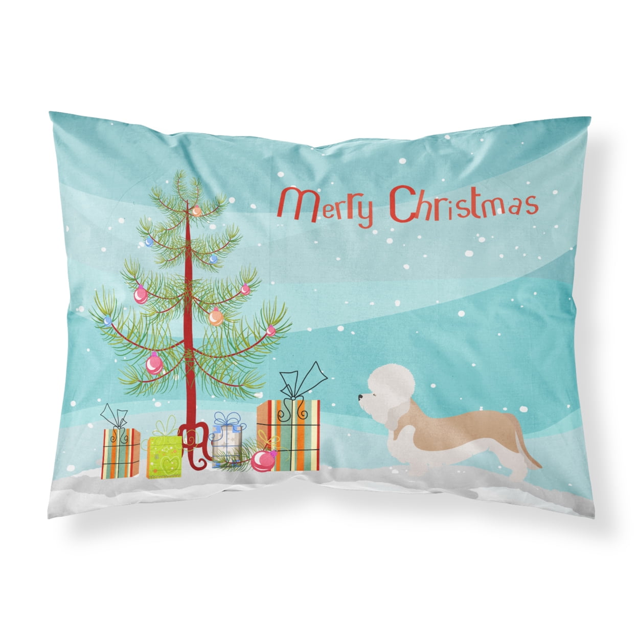 Bb8474pillowcase Dandie Dinmont Terrier Christmas Fabric Standard Pillowcase