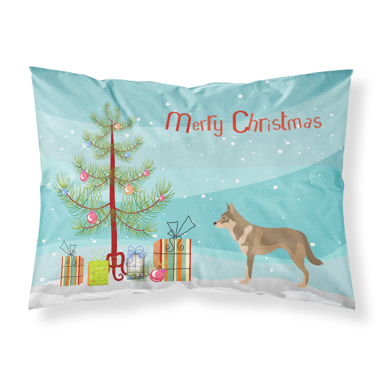 Bb8497pillowcase Czechoslovakian Wolfdog Christmas Fabric Standard Pillowcase
