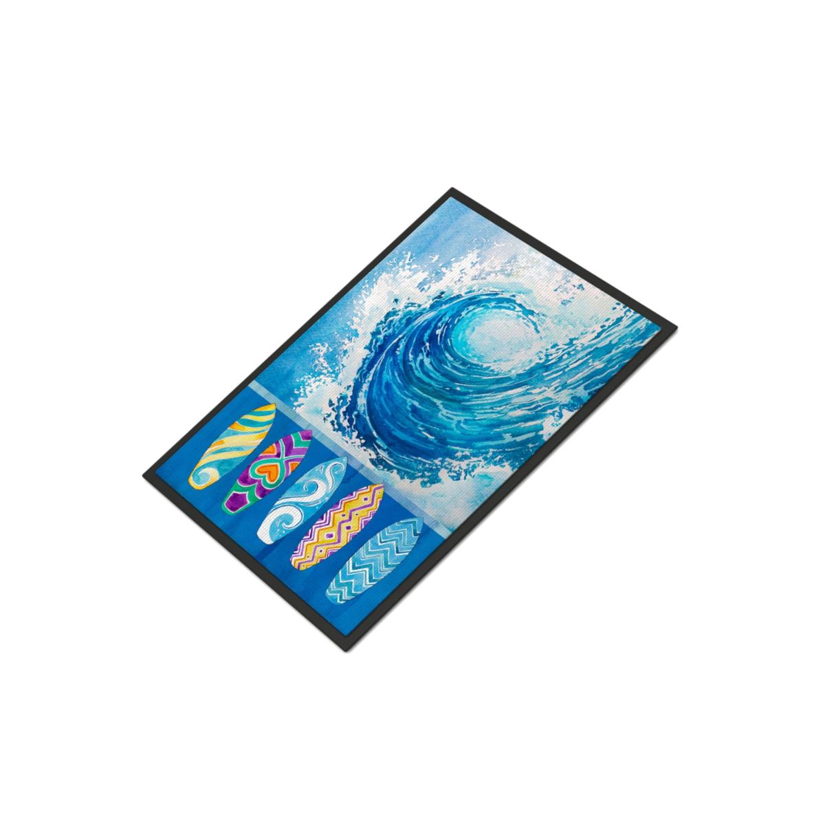 Picture of Carolines Treasures BB8528JMAT Surf Boards And Wave Indoor Or Outdoor Mat - 24 x 36 in.