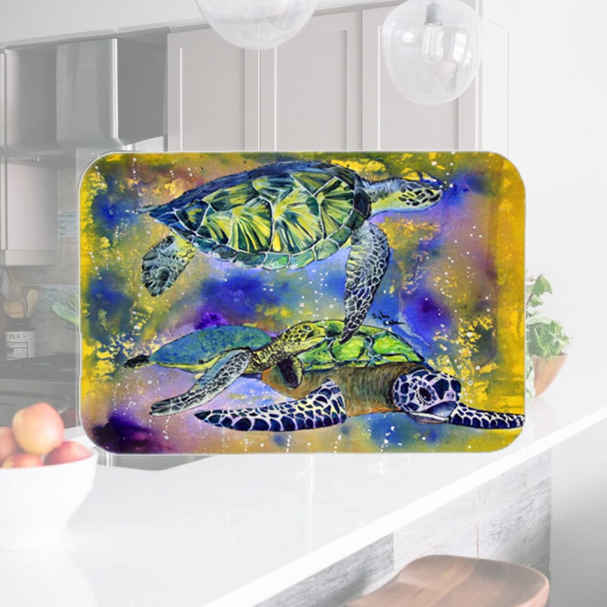 Picture of Carolines Treasures 8405LCB Turtle Glass Cutting Board - Large