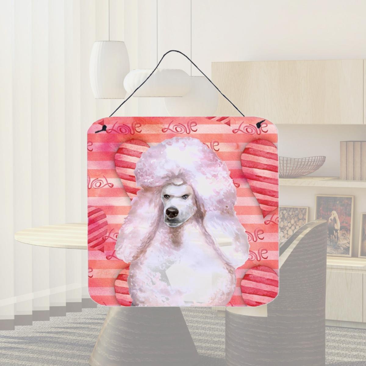 Picture of Carolines Treasures BB9804DS66 White Standard Poodle Love Wall or Door Hanging Prints