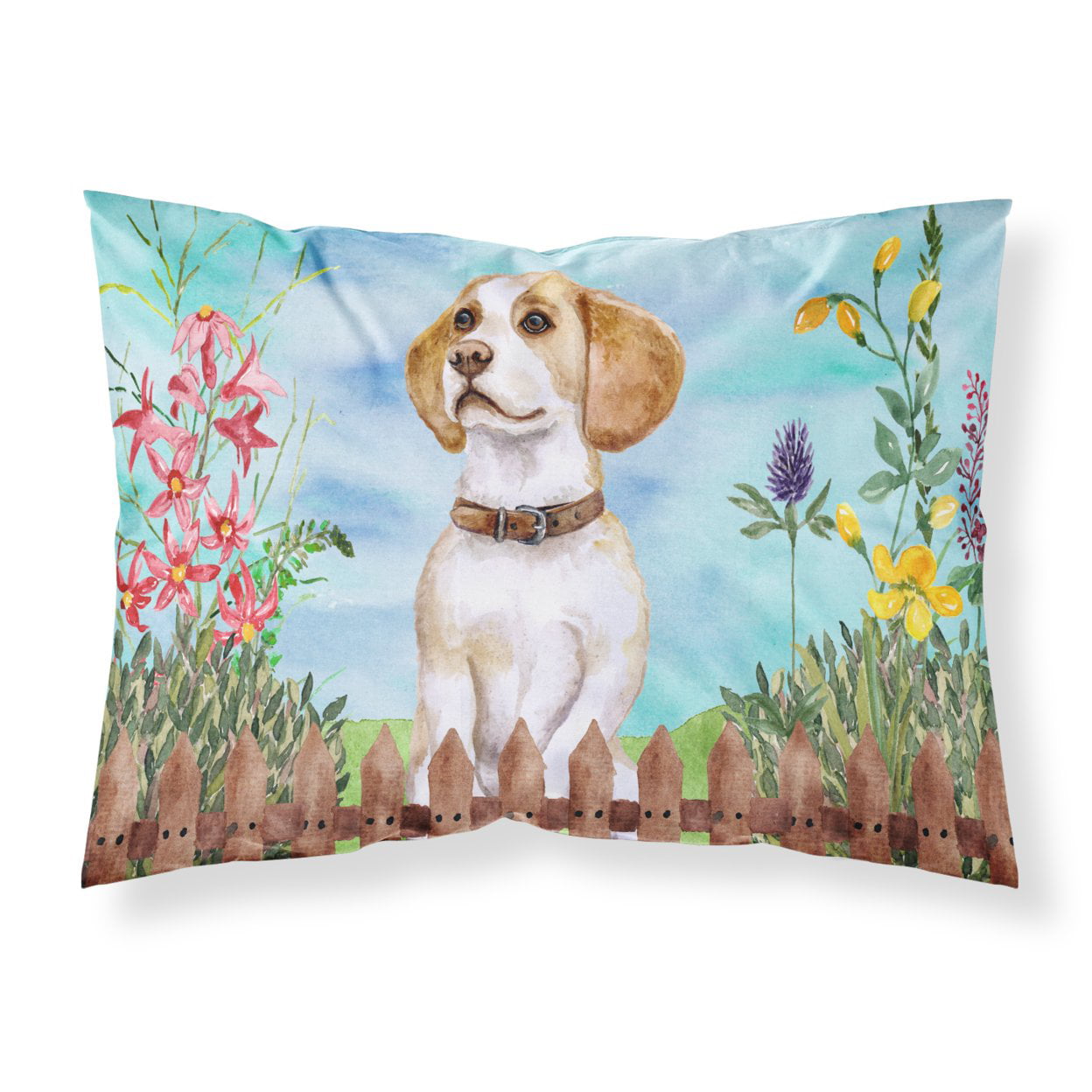 Beagle Spring Fabric Standard Pillowcase