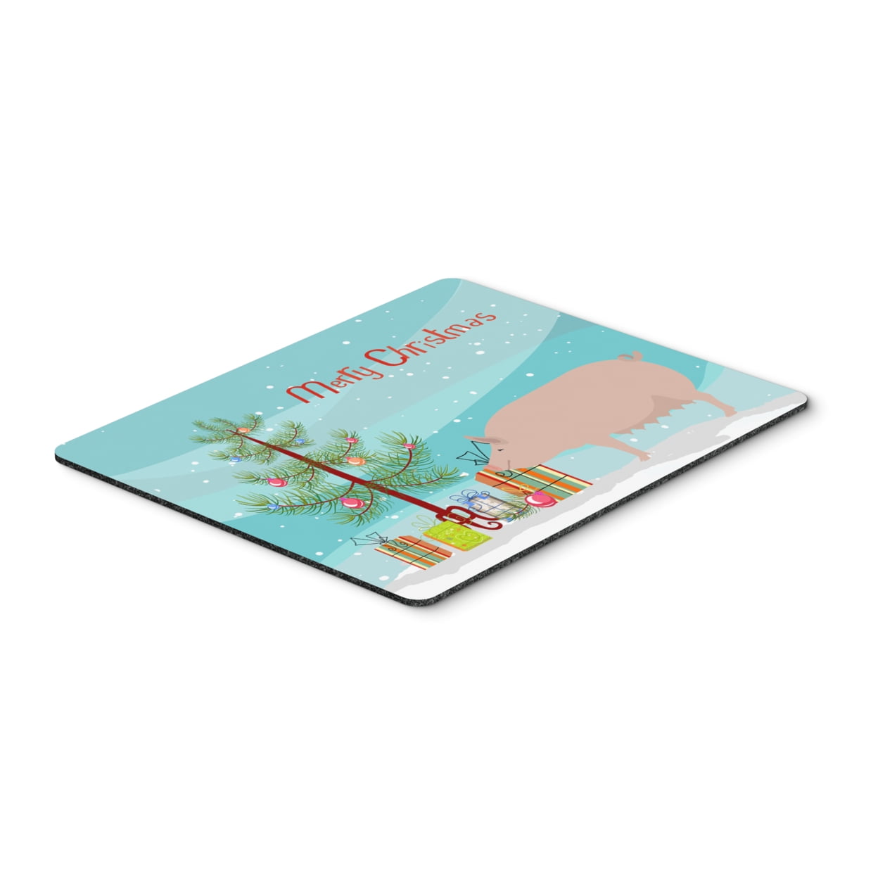 Carolines Treasures BB9305MP English Large White Pig Christmas Mouse Pad Hot Pad or Trivet Carolines Treasures BB9305MP English Large White Pig Christmas Mouse Pad Hot Pad or Trivet
