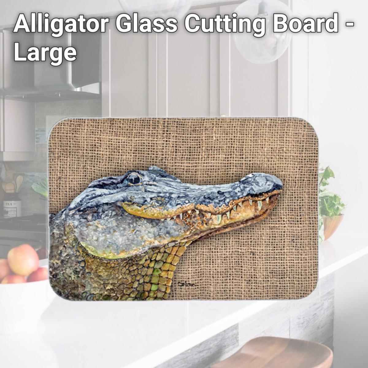 Picture of Carolines Treasures 8733LCB Alligator Glass Cutting Board - Large