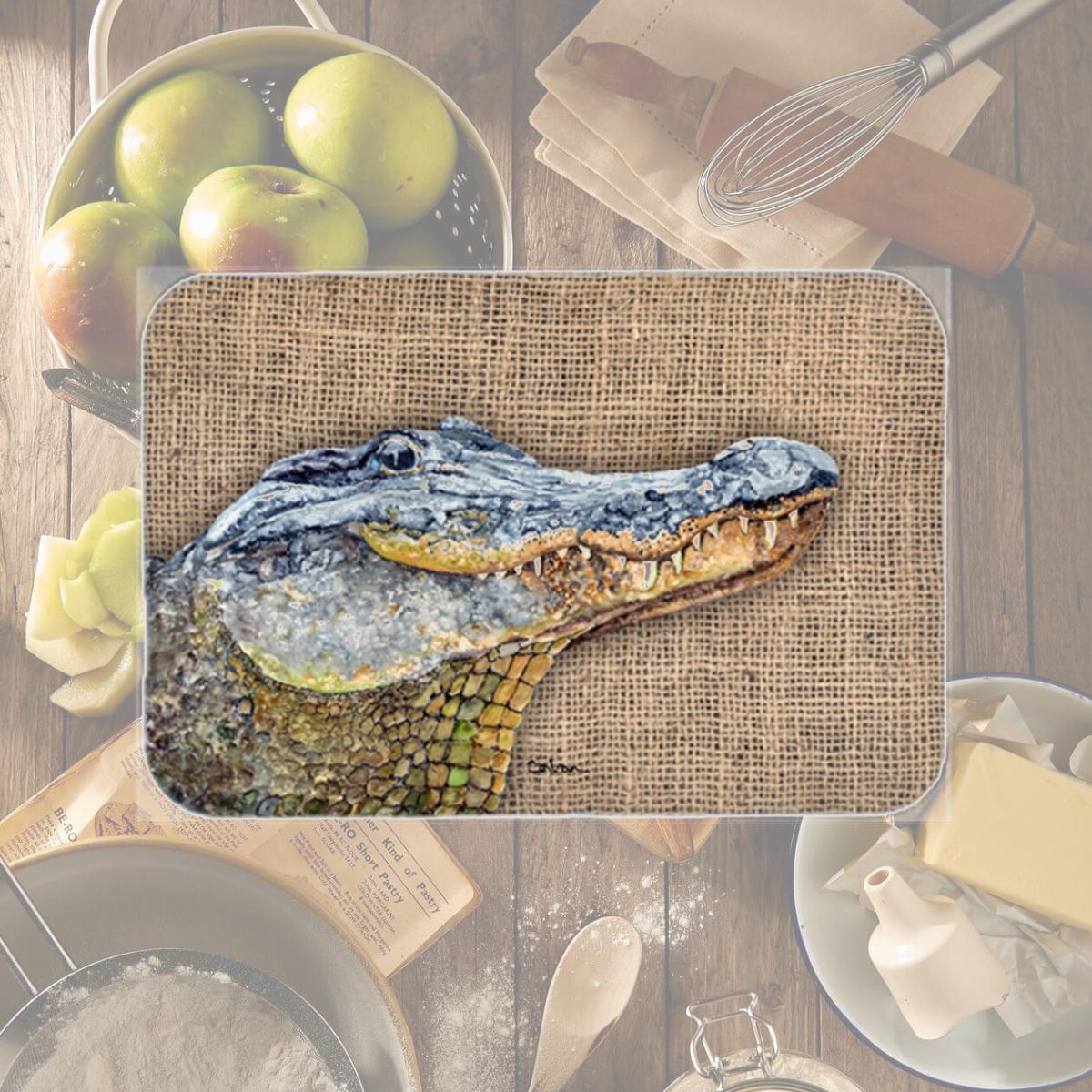 Picture of Carolines Treasures 8733LCB Alligator Glass Cutting Board - Large