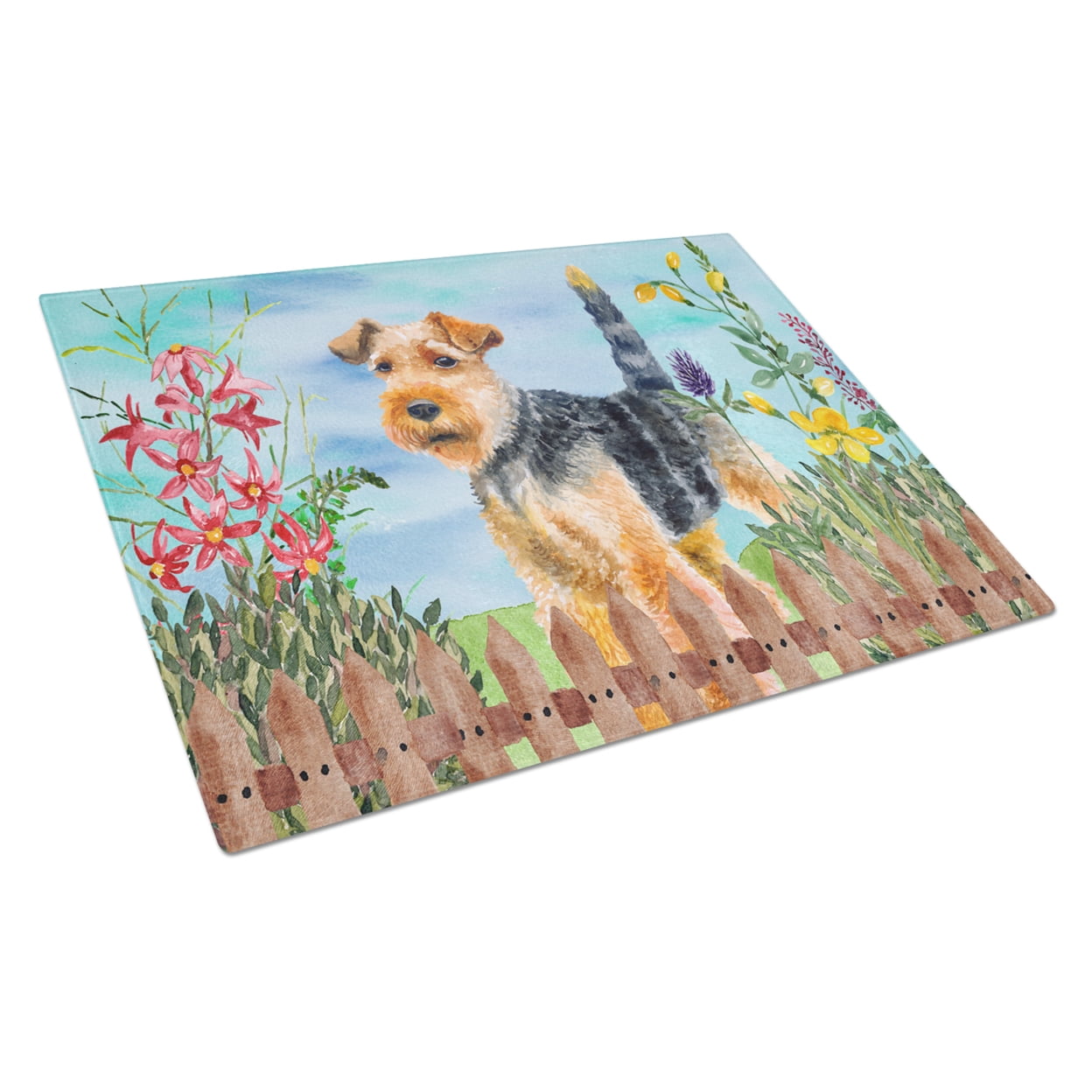 UPC 652259179602 product image for CK1262LCB Welsh Terrier Spring Glass Cutting Board, Large | upcitemdb.com