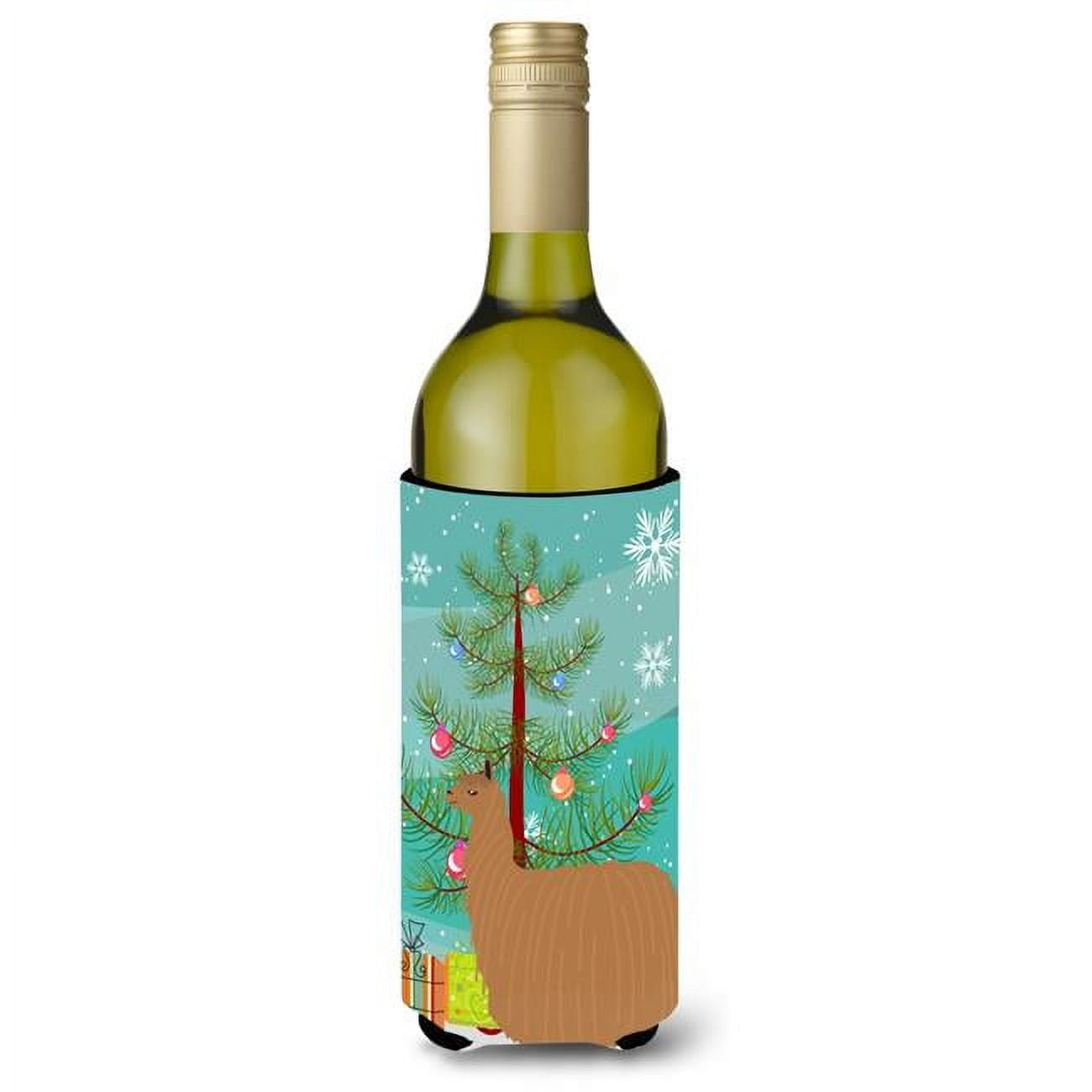 Alpaca Suri Christmas Wine Bottle Beverge Insulator Hugger