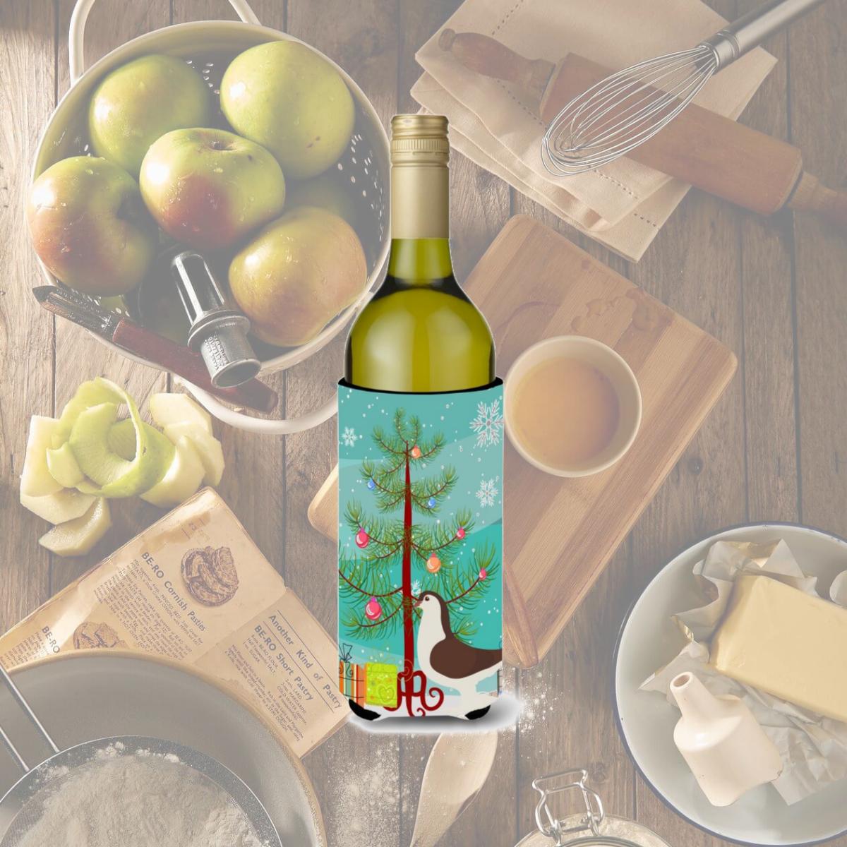 Picture of Carolines Treasures BB9310LITERK Large Pigeon Christmas Wine Bottle Beverge Insulator Hugger