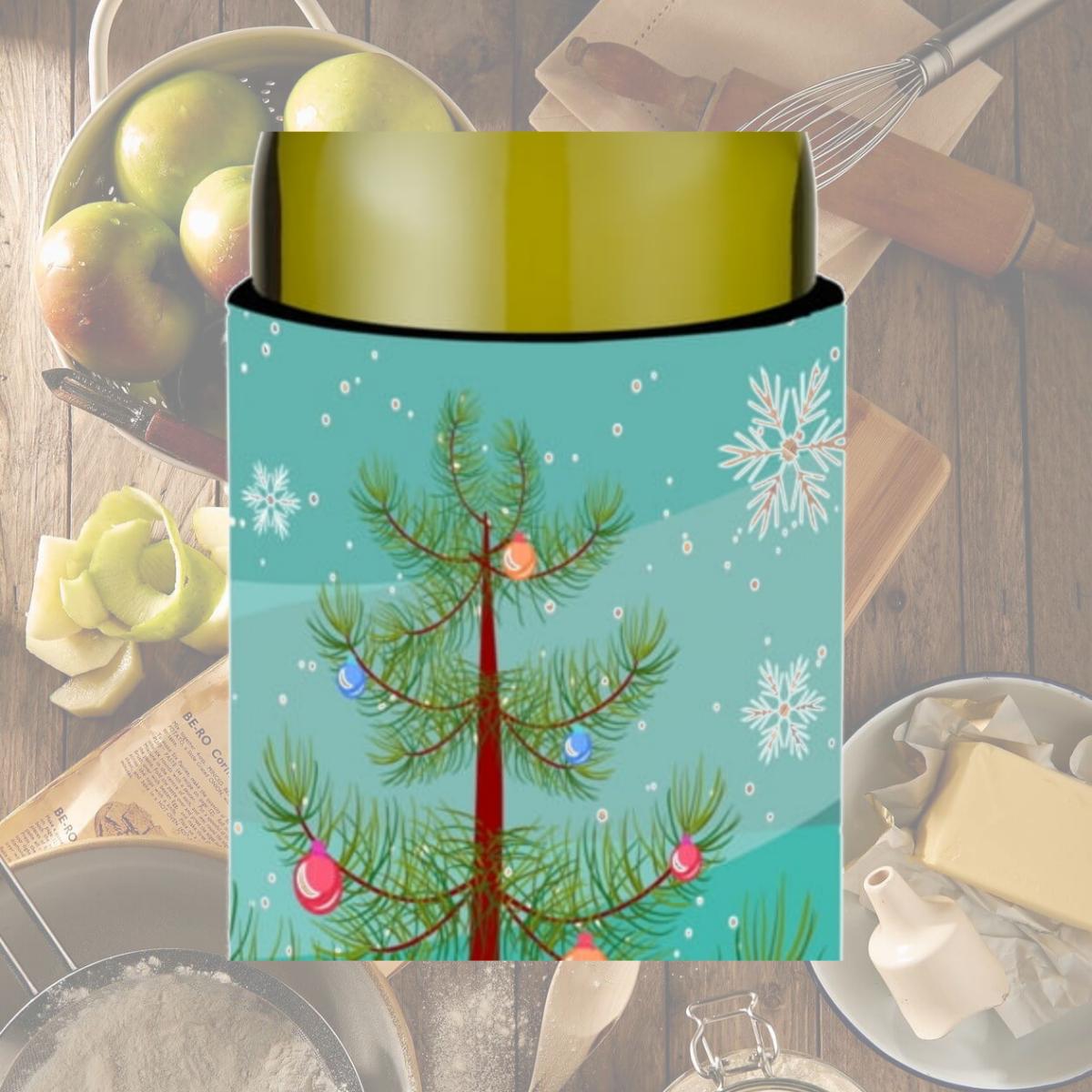 Picture of Carolines Treasures BB9335LITERK Holland Lop Rabbit Christmas Wine Bottle Beverge Insulator Hugger