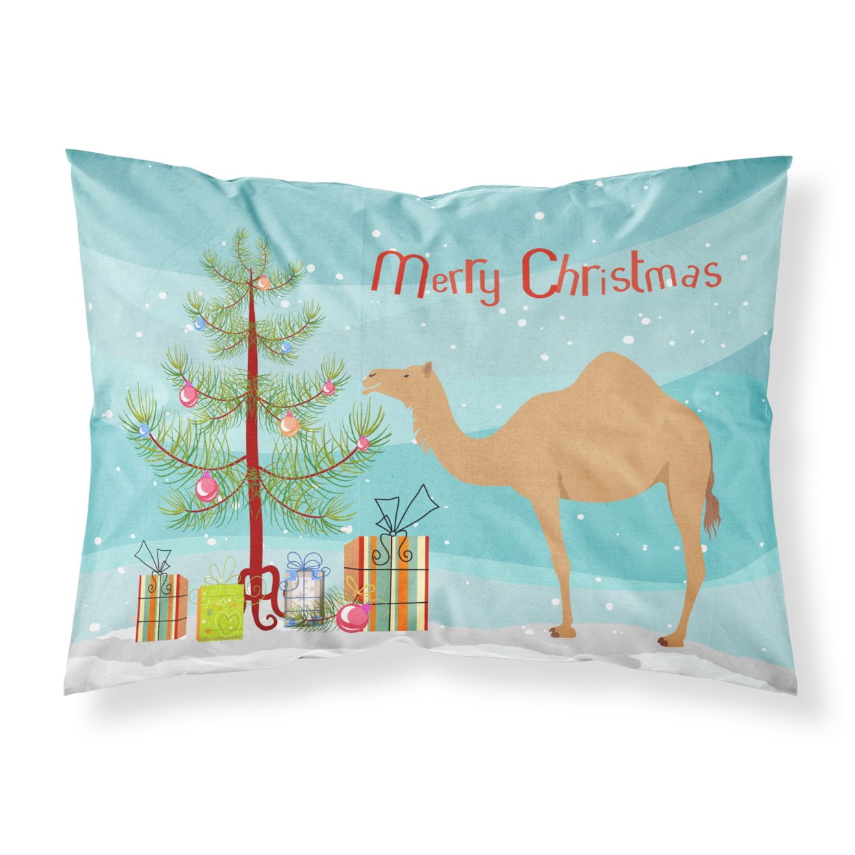 Bb9184pillowcase Arabian Camel Dromedary Christmas Fabric Standard Pillowcase