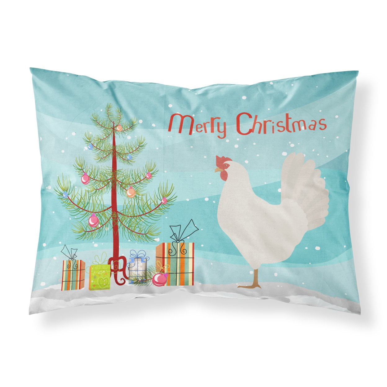 Bb9207pillowcase Leghorn Chicken Christmas Fabric Standard Pillowcase