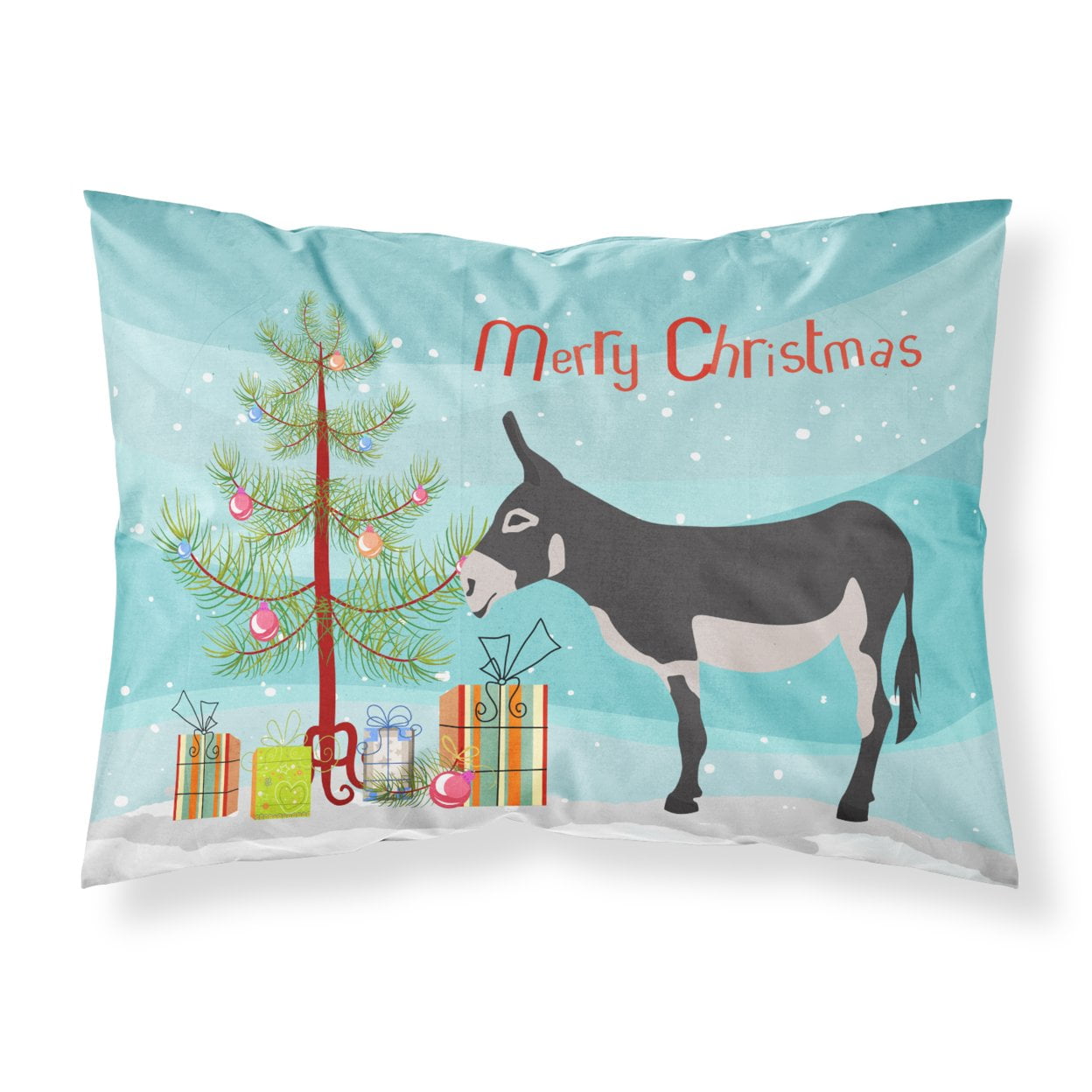 Bb9211pillowcase American Mammoth Jack Donkey Christmas Fabric Standard Pillowcase