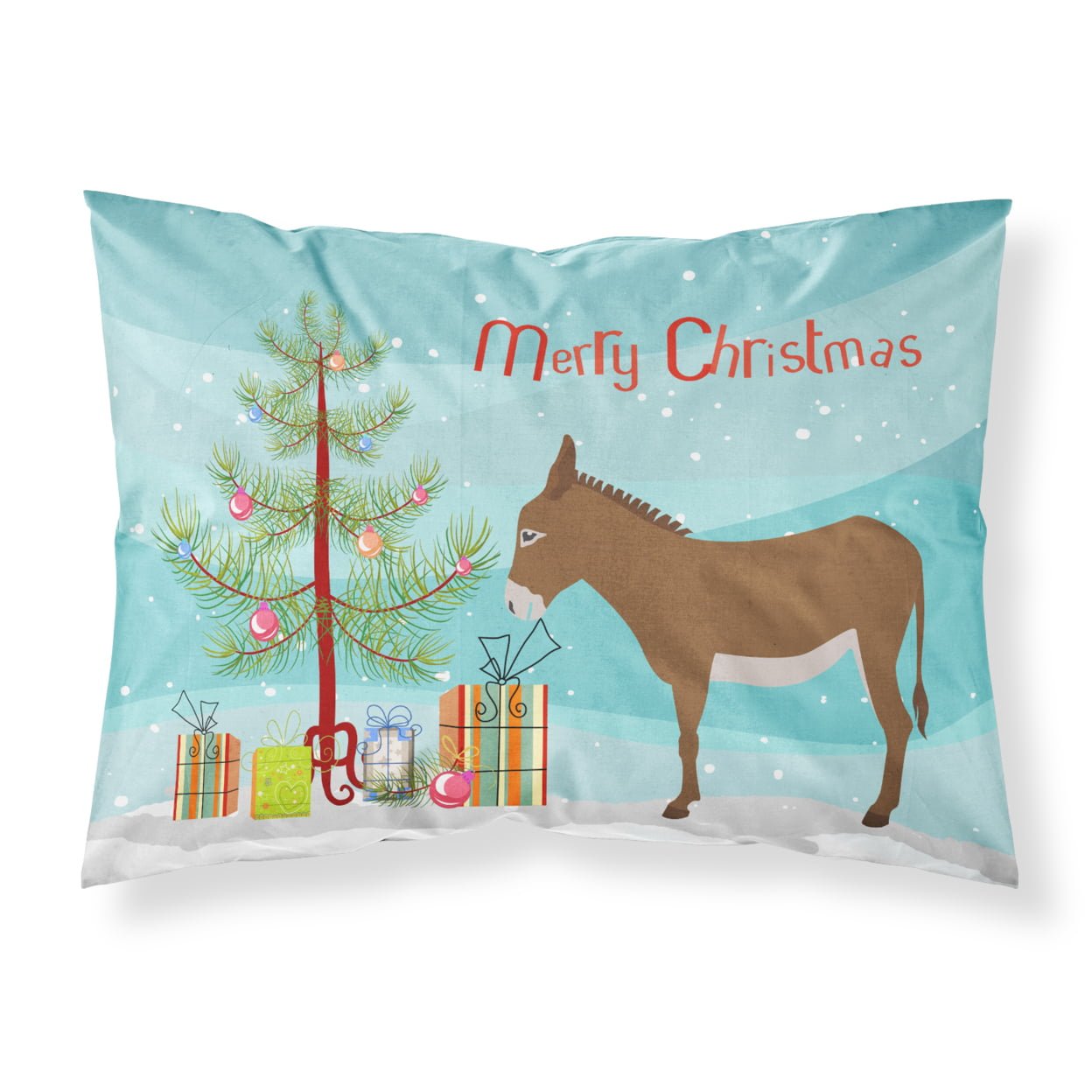 Bb9216pillowcase Cotentin Donkey Christmas Fabric Standard Pillowcase