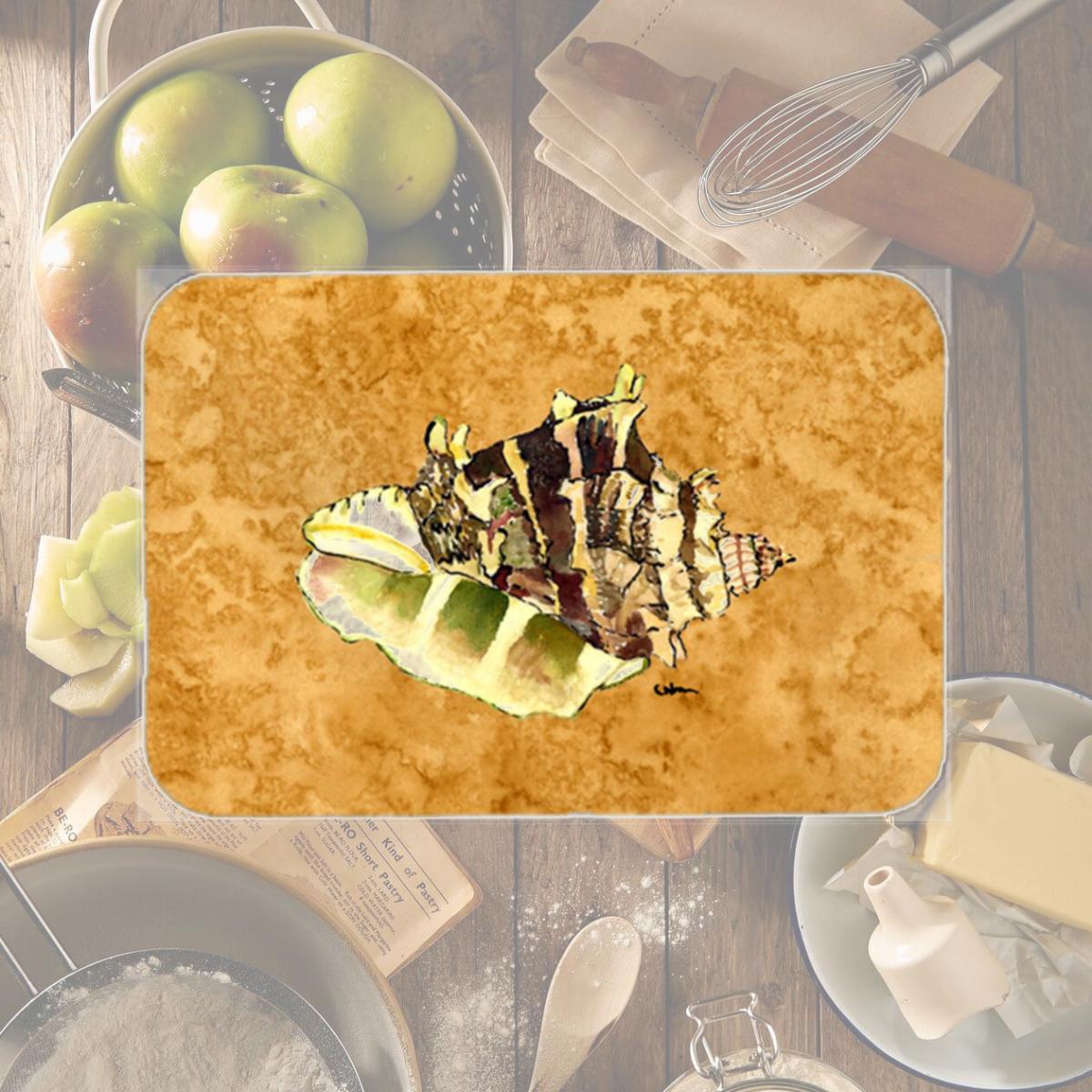 Picture of Carolines Treasures 8658LCB Shell Glass Cutting Board - Large- 15 H x 12 L in.