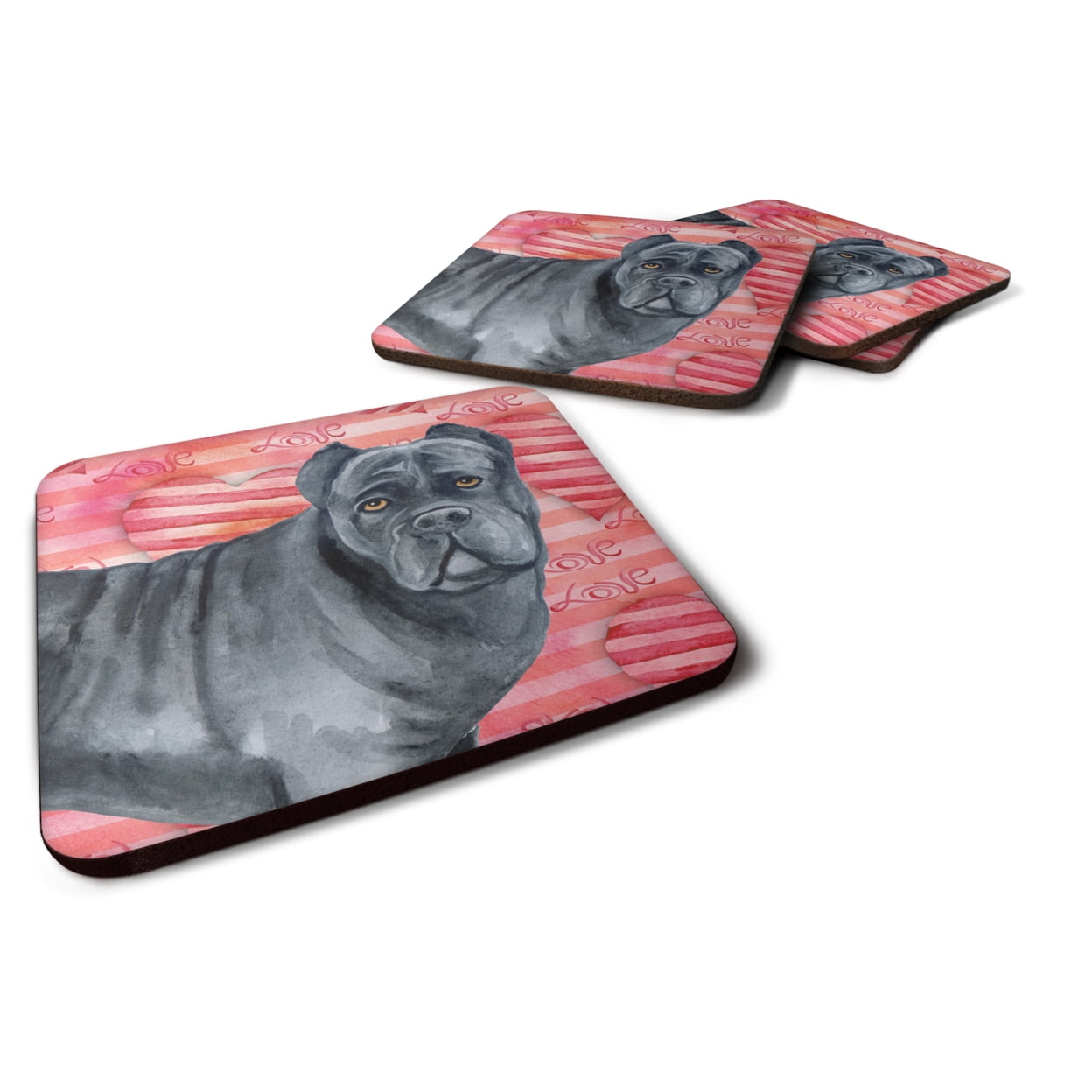 Cane Corso Love Foam Coaster - Set of 4