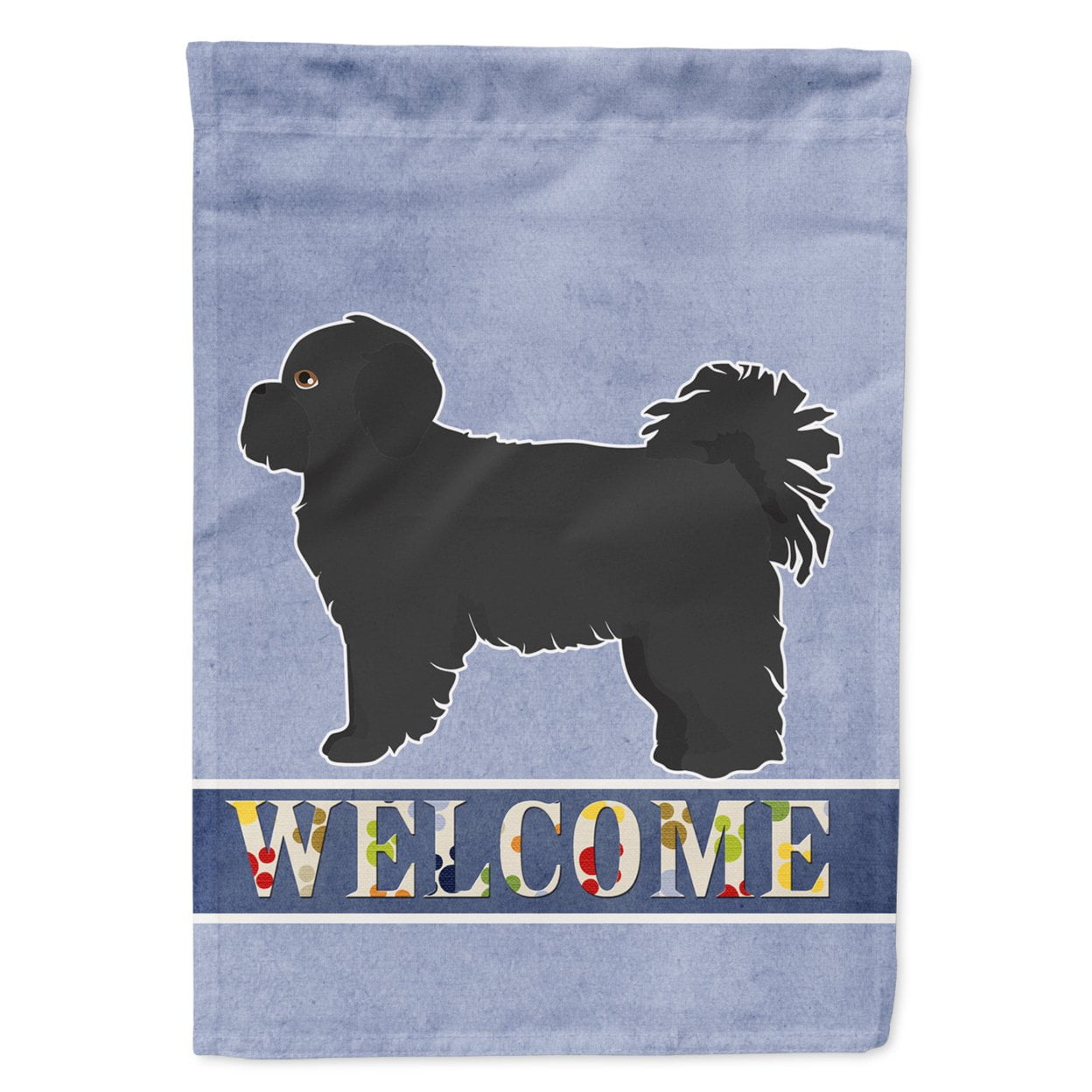 UPC 194030047026 product image for CK3764GF Black Pekeapoo Welcome Garden Size Flag | upcitemdb.com