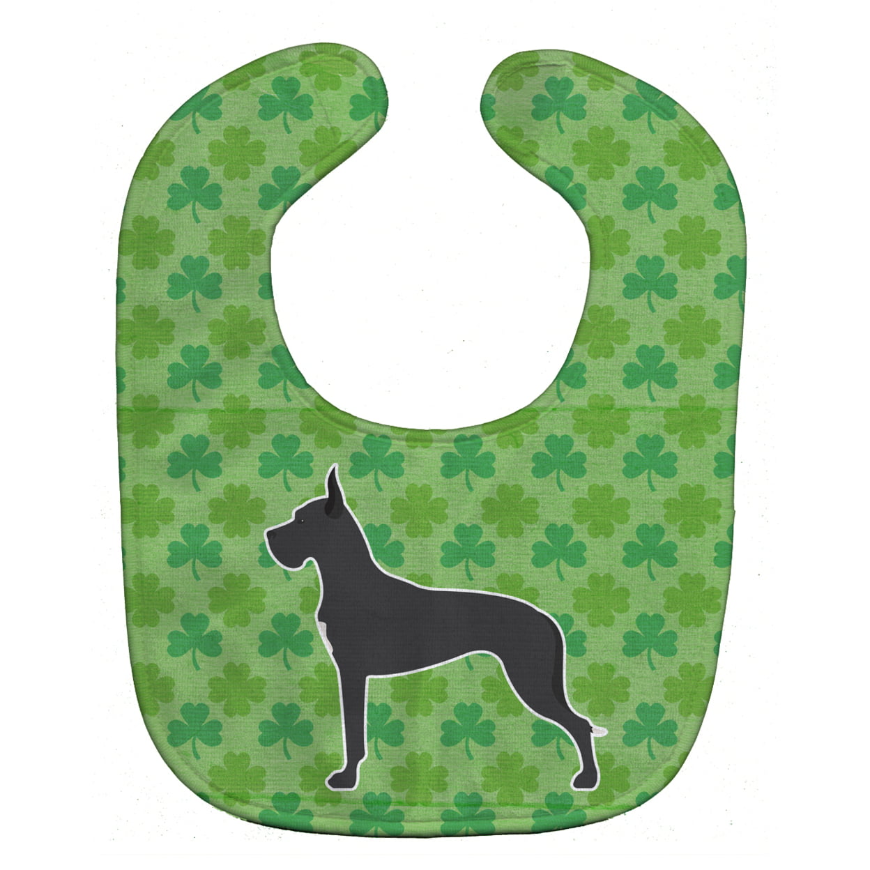 Bb6480bib Great Dane Shamrocks Baby Bib