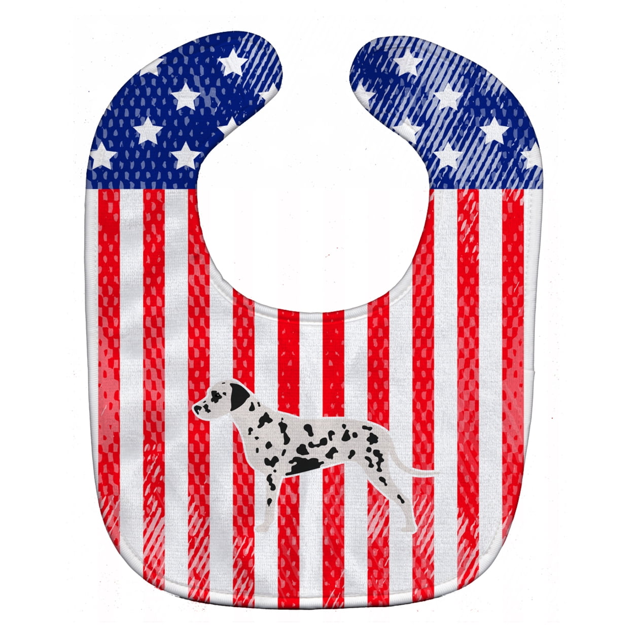 USA Patriotic Dalmatian Baby Bib