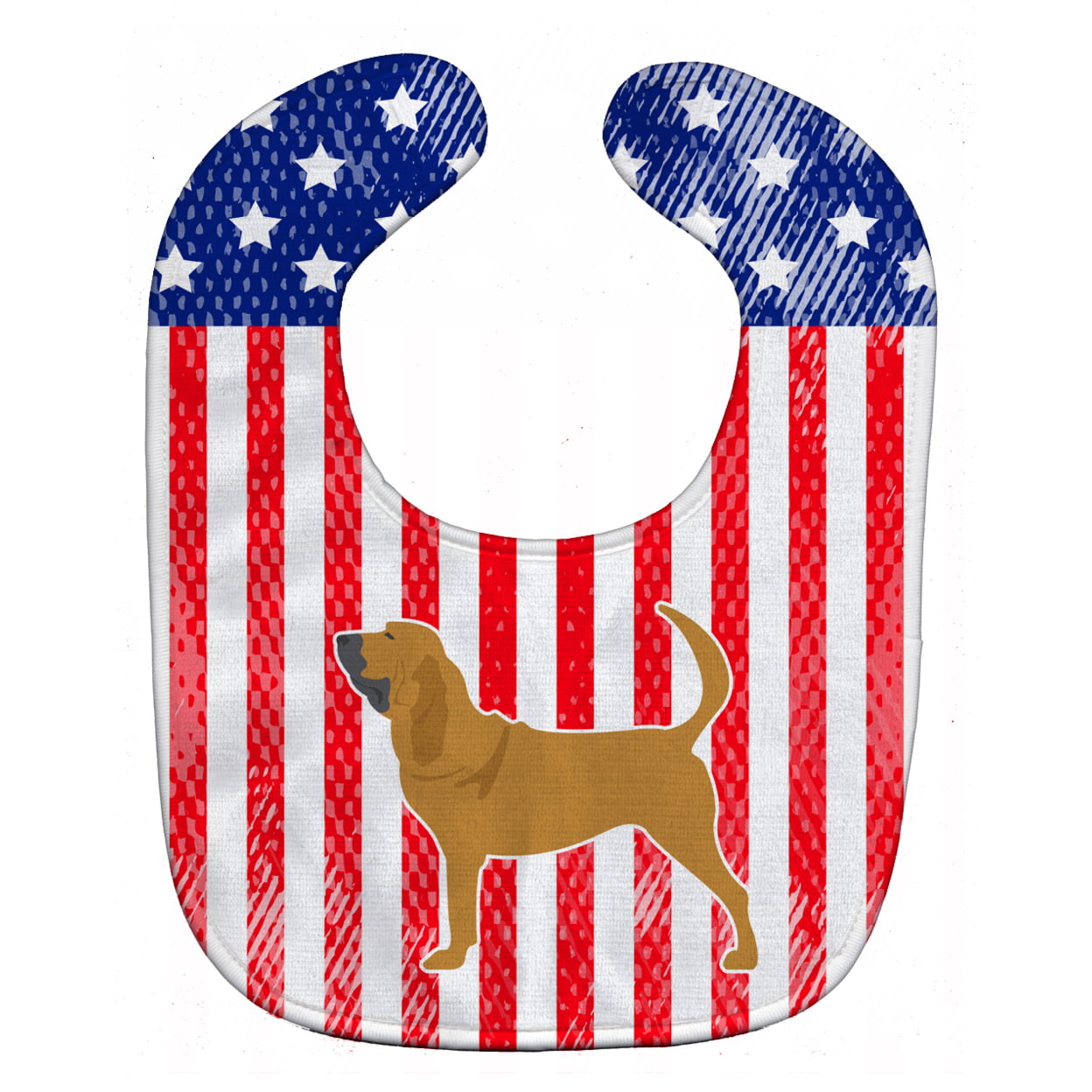 Bb3284bib Usa Patriotic Bloodhound Baby Bib