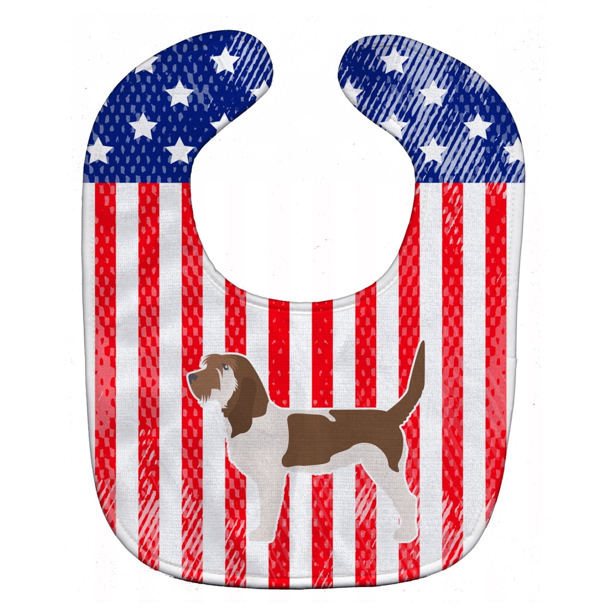 Bb3290bib Usa Patriotic Grand Basset Griffon Vendeen Baby Bib