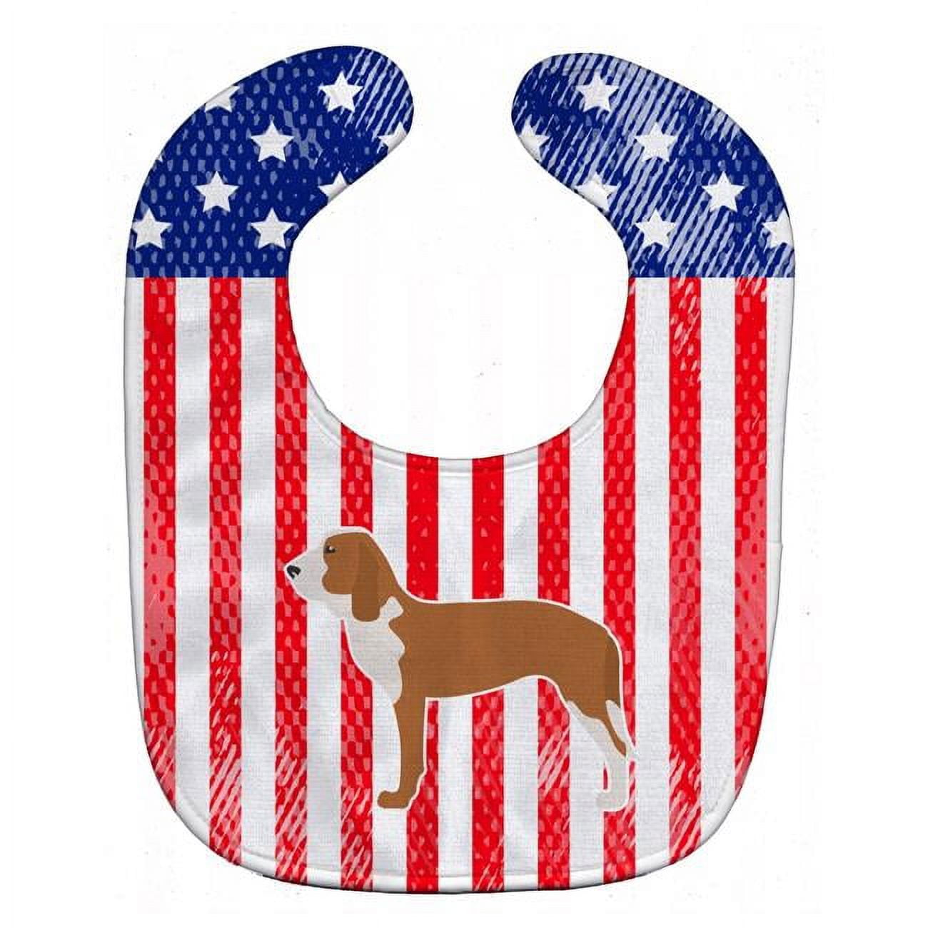 Bb3291bib Usa Patriotic Spanish Hound Baby Bib