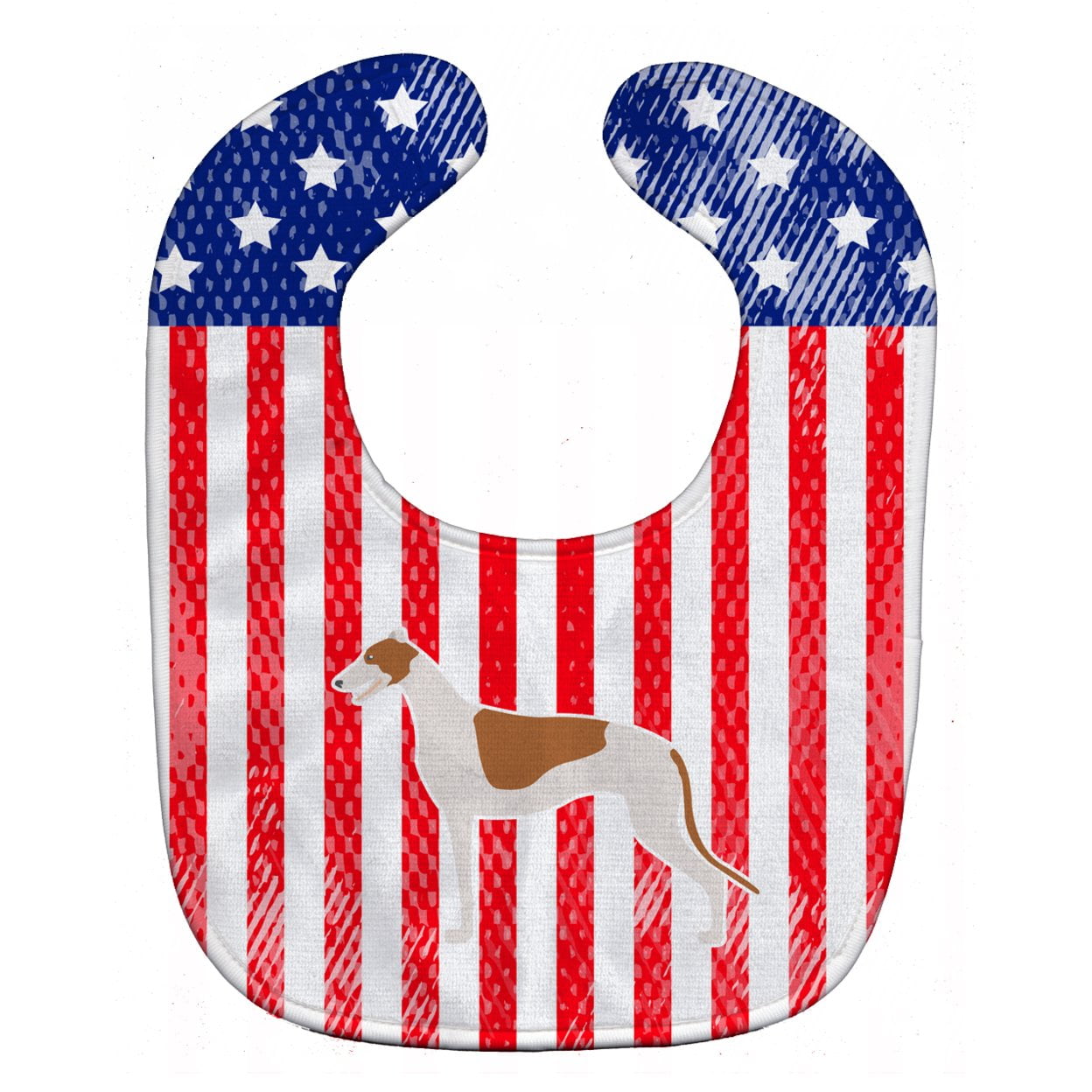 Bb3305bib Usa Patriotic Greyhound Baby Bib