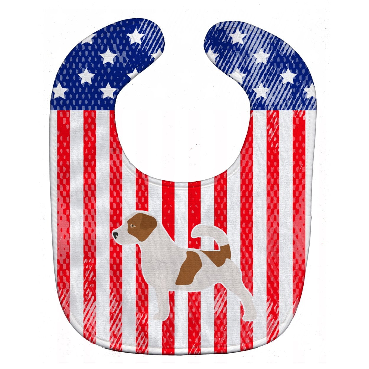 Bb3307bib Usa Patriotic Jack Russell Terrier Baby Bib