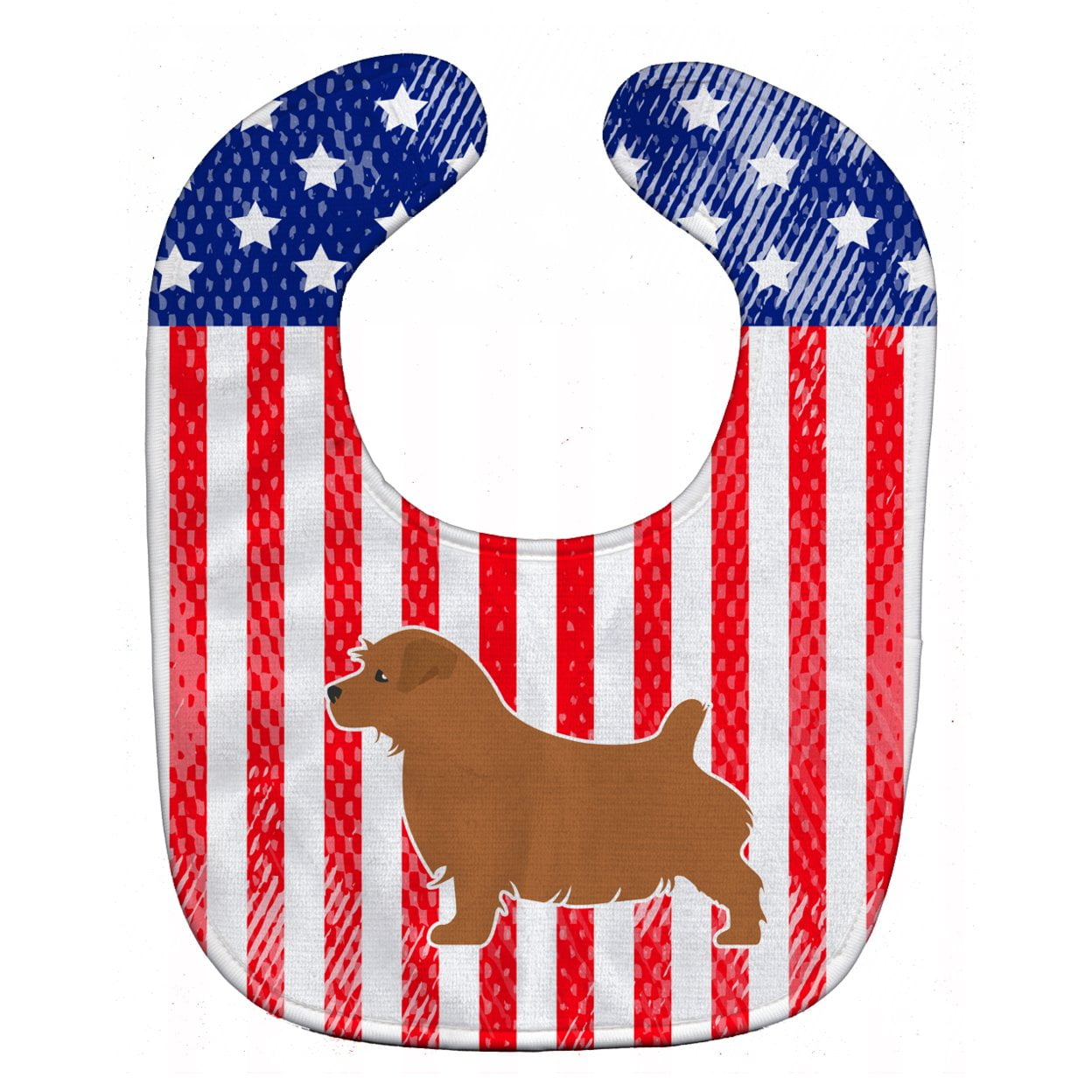 Bb3309bib Usa Patriotic Norfolk Terrier Baby Bib