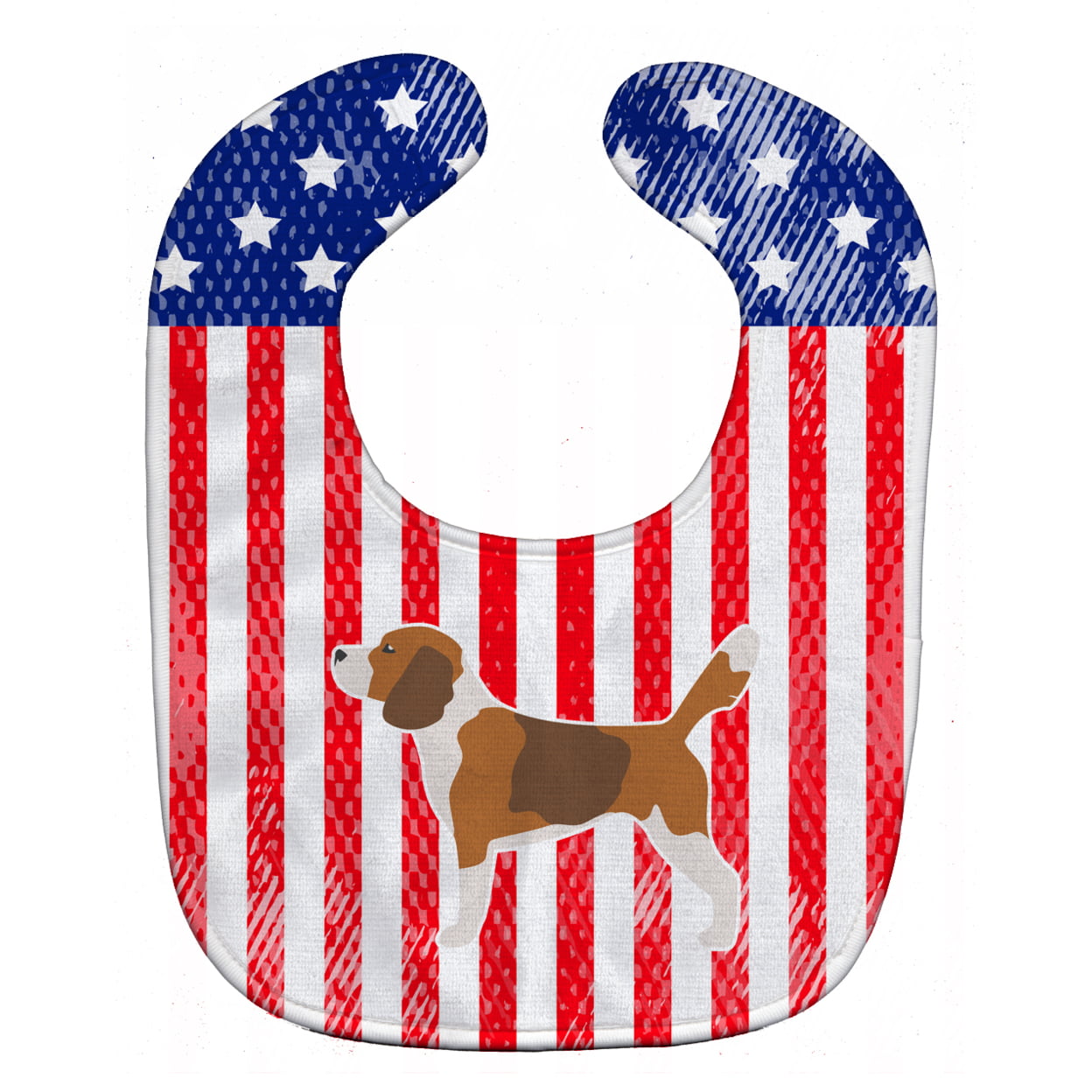 USA Patriotic Beagle Baby Bib