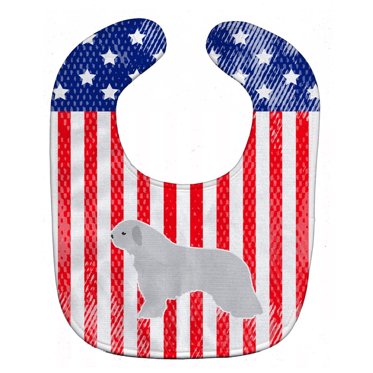 Bb3315bib Usa Patriotic Spanish Water Dog Baby Bib