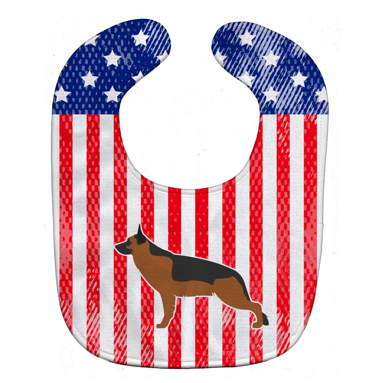 Bb3324bib Usa Patriotic German Shepherd Baby Bib