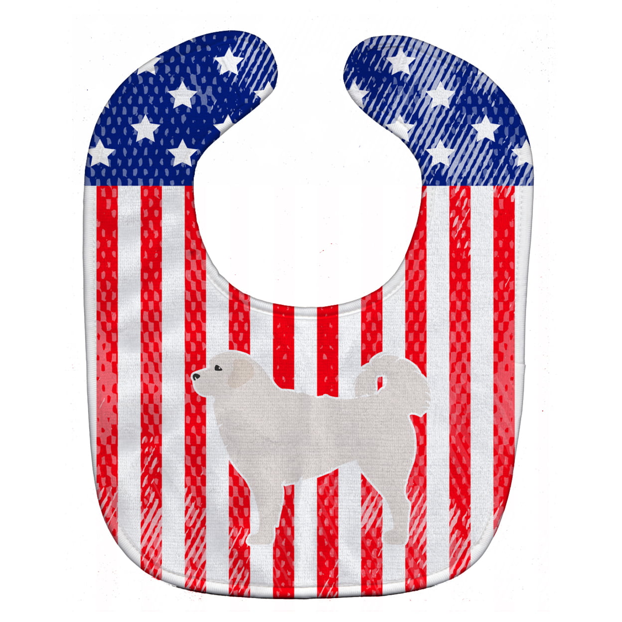 Bb3327bib Usa Patriotic Polish Tatra Sheepdog Baby Bib